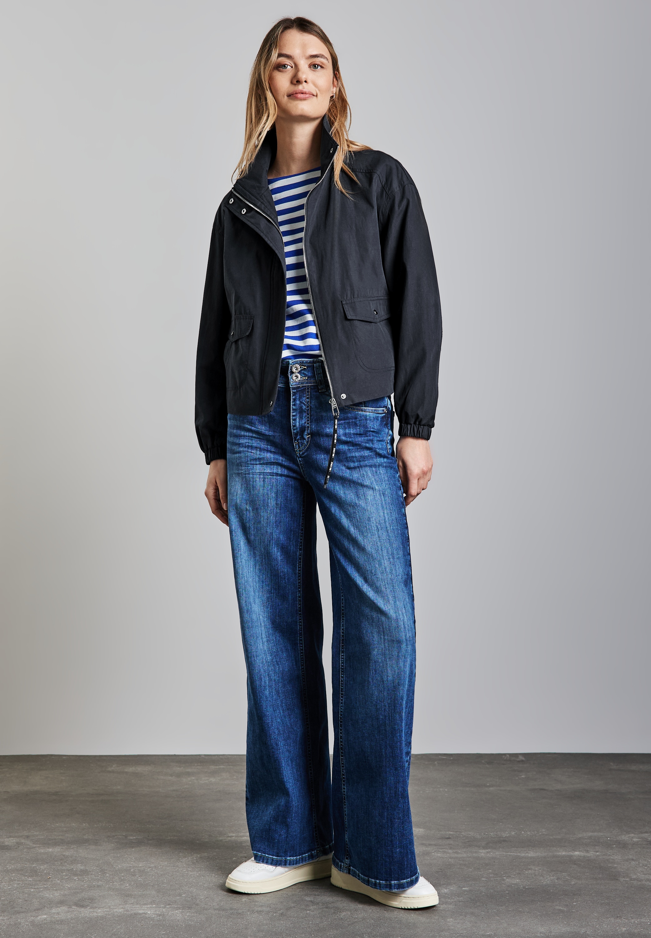 STREET ONE Kurzjacke, ohne Kapuze, aus softem Materialmix