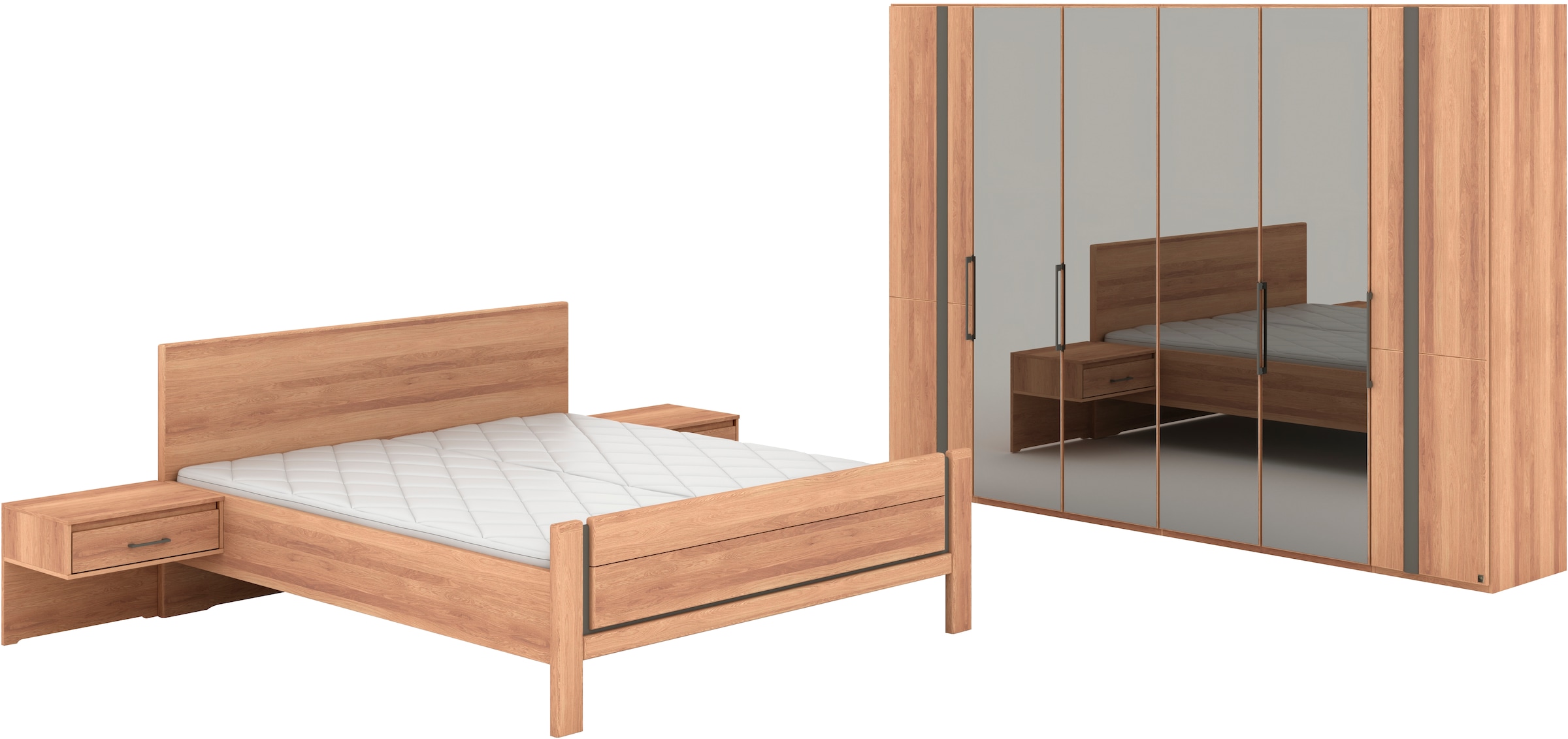 Musterring Schlafzimmer-Set "Sorrent, Kleiderschrank, Bett & Nachtkommoden, günstig online kaufen