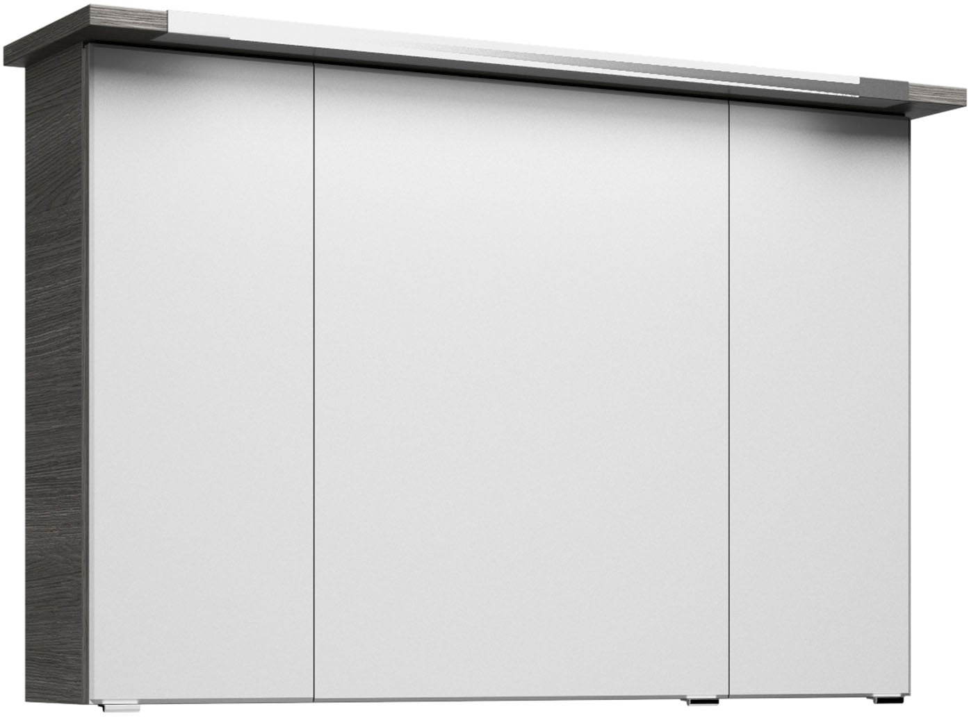 Saphir Badmöbel-Set »Trentino 2-tlg Mineralmarmor-Waschtisch, Spiegelschrank mit LED-Profil«, (3 St.), Badmöbel-Set 110cm breit, inkl. Türdämpfer, 3 Türen, 2 Auszügen