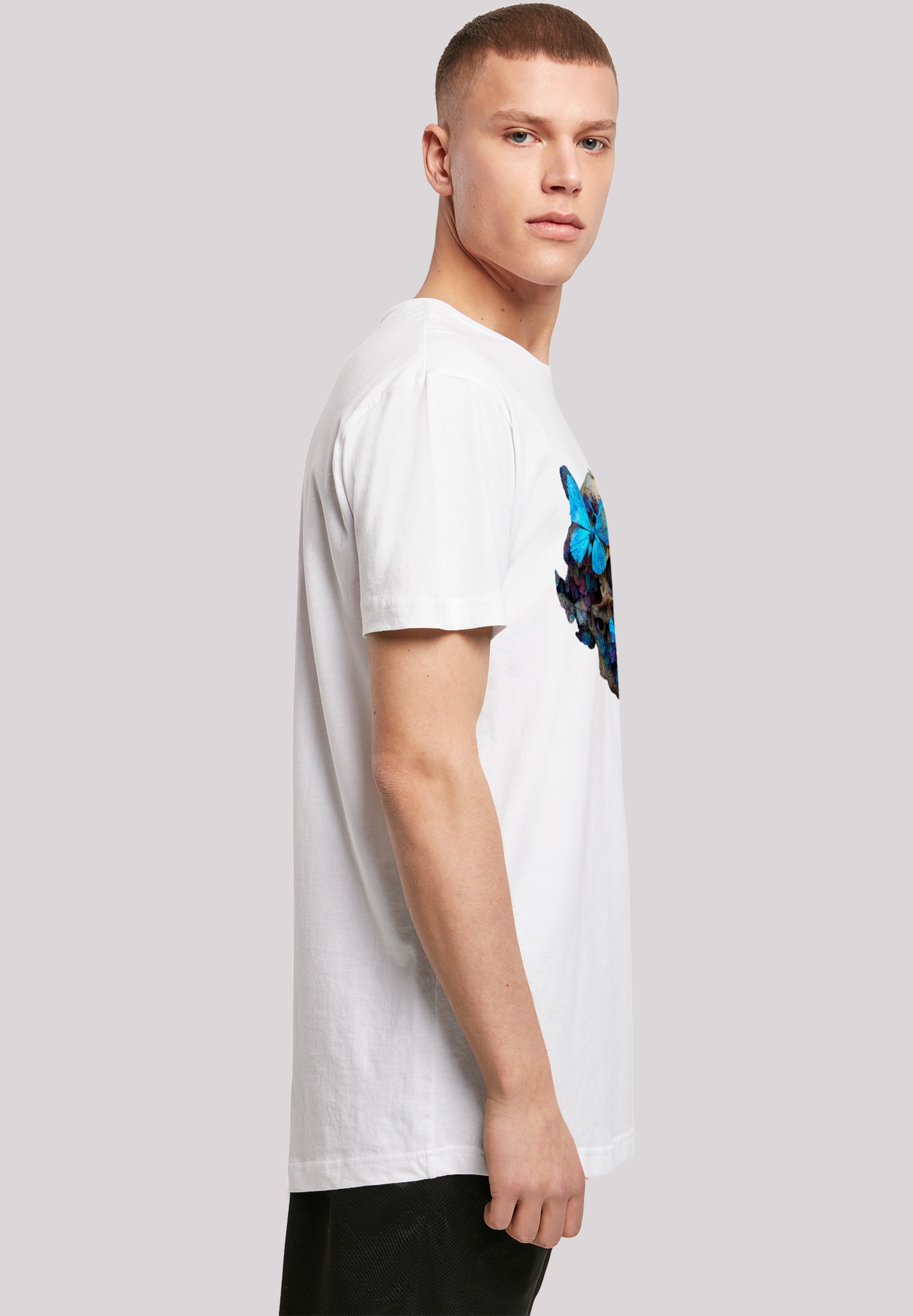F4NT4STIC T-Shirt »Schmetterling TEE«, bestellen Print BAUR LONG | Skull ▷