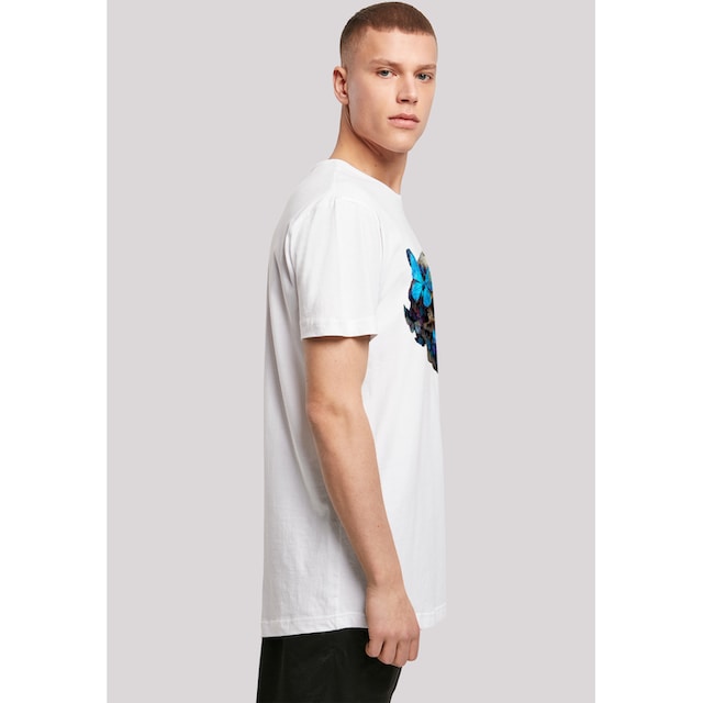 F4NT4STIC T-Shirt »Schmetterling Skull LONG TEE«, Print ▷ bestellen | BAUR