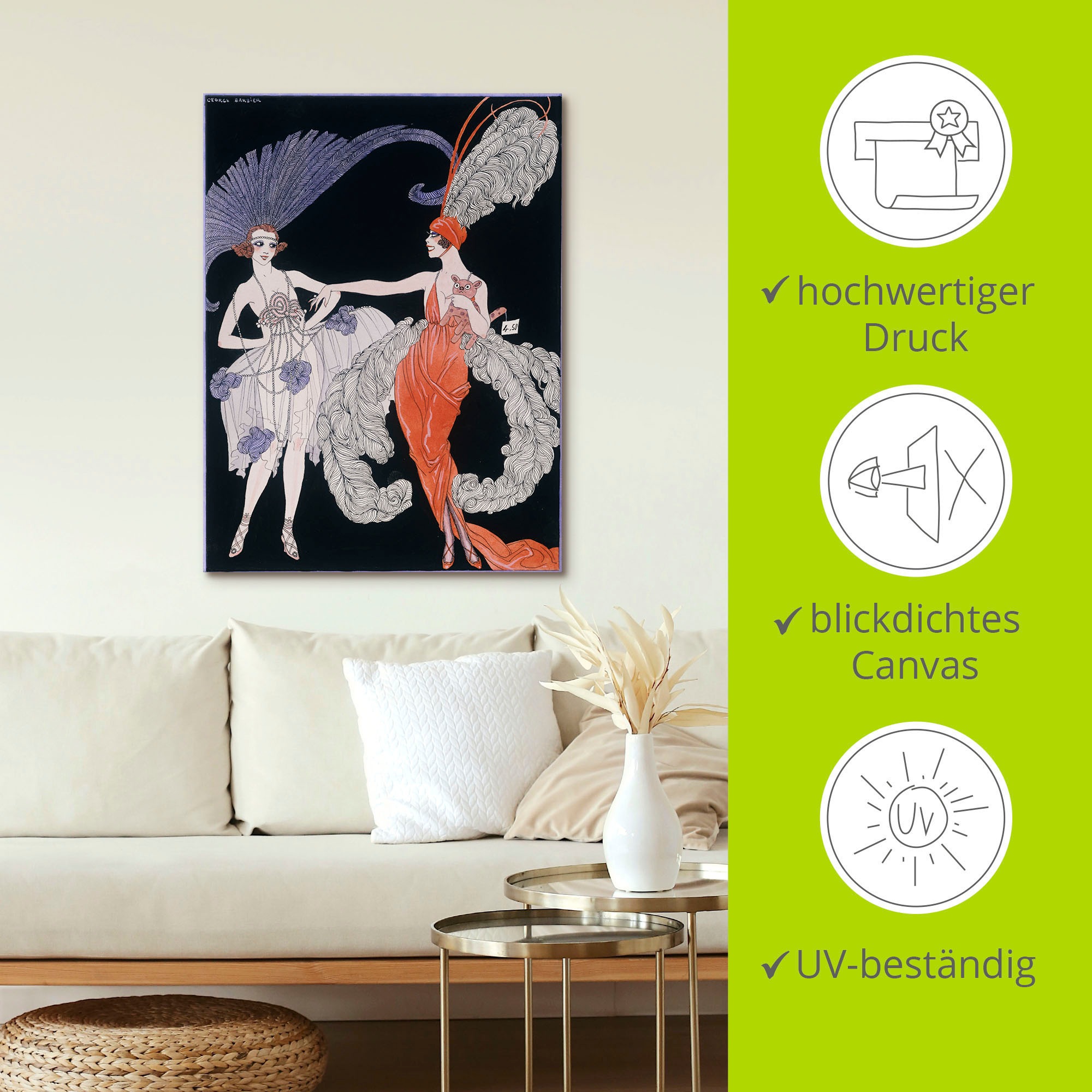 Artland Wandbild »Der Kauf.«, Frau, (1 St.), als Leinwandbild, Poster in verschied. Größen