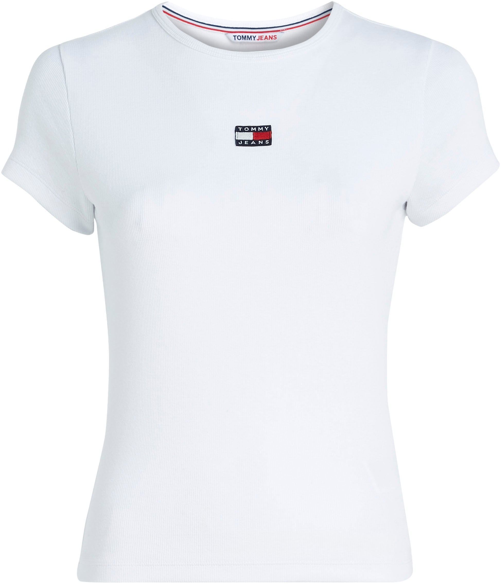 Tommy Jeans T-Shirt »TJW BBY XS BADGE RIB TEE«, mit Logobadge bestellen |  BAUR | T-Shirts