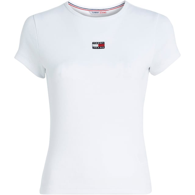 Tommy Jeans T-Shirt »TJW BBY XS BADGE RIB TEE«, mit Logobadge bestellen |  BAUR