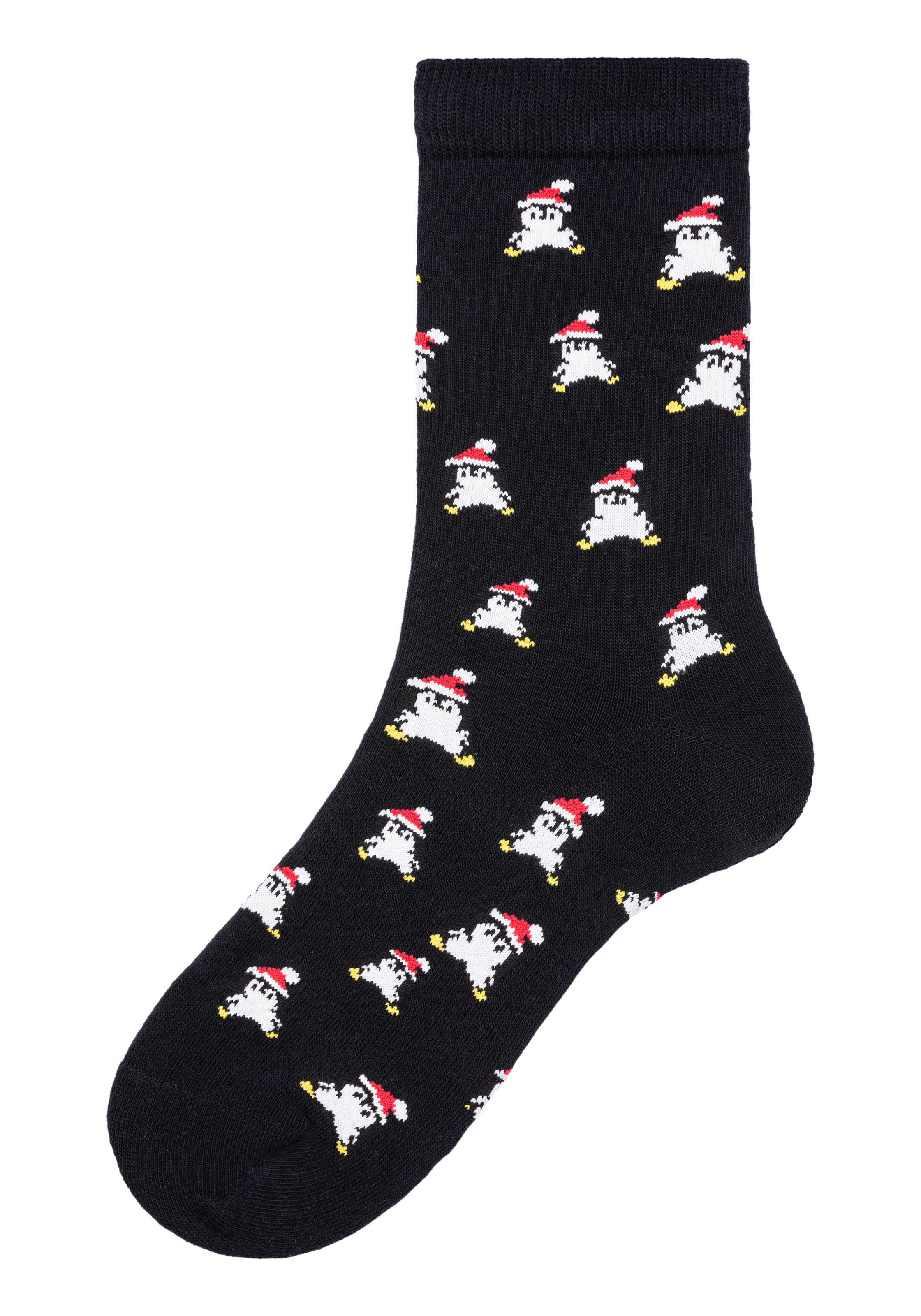 H.I.S Basicsocken, (Packung, 3 Paar), mit weihnachtlichen Motiven