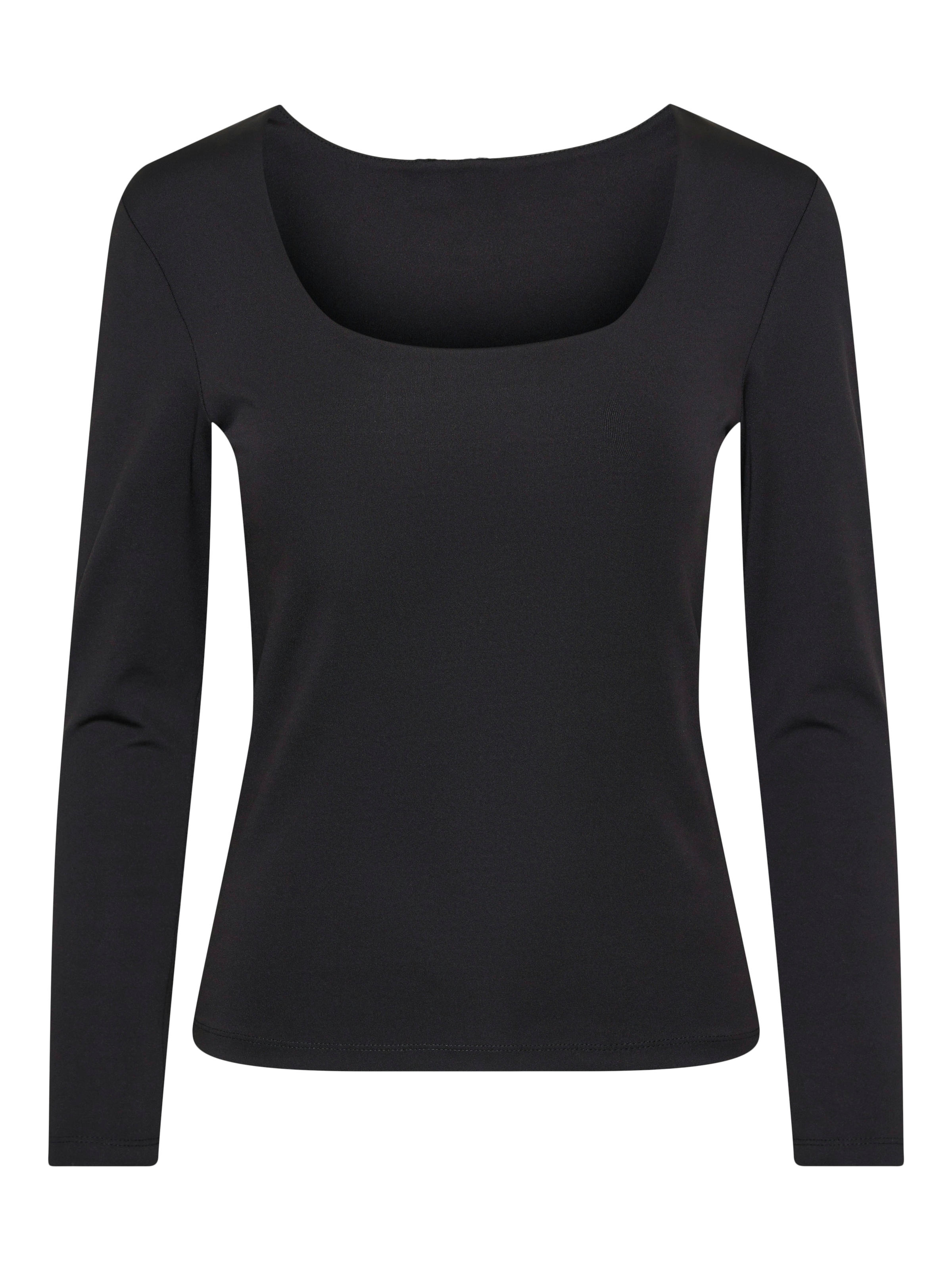 pieces Langarmshirt »PCNEJA LS REVERSIBLE TOP NOOS EXP BC« 2 in 1 umkehrbar 2 Ausschnittvarianten