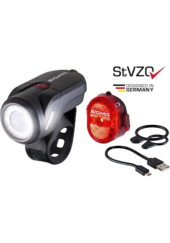 Fahrradbeleuchtung »AURA 35 USB / NUGGET II K-Set«, (Spar-Set, 4, Front- und Rücklicht)