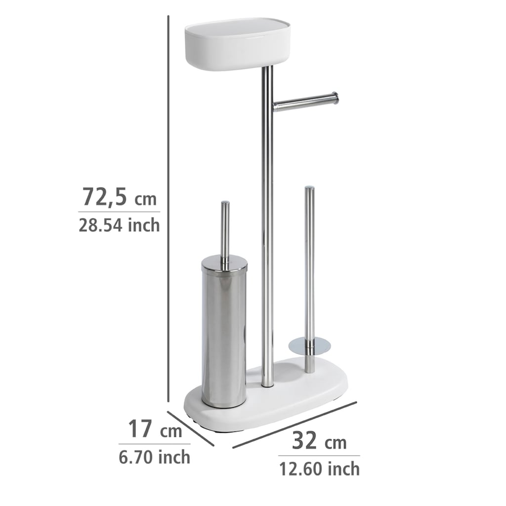 WENKO WC-Garnitur »Rivazza«, 1 St., aus Edelstahl-Kunststoff