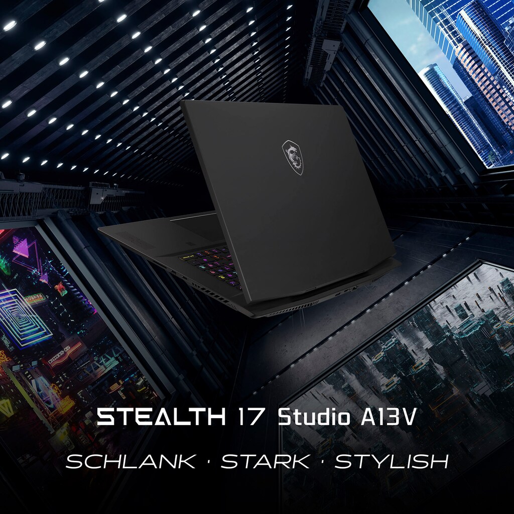 MSI Gaming-Notebook »Stealth 17 Studio A13VI-013«, 43,9 cm, / 17,3 Zoll, Intel, Core i9, GeForce RTX 4090, 2000 GB SSD