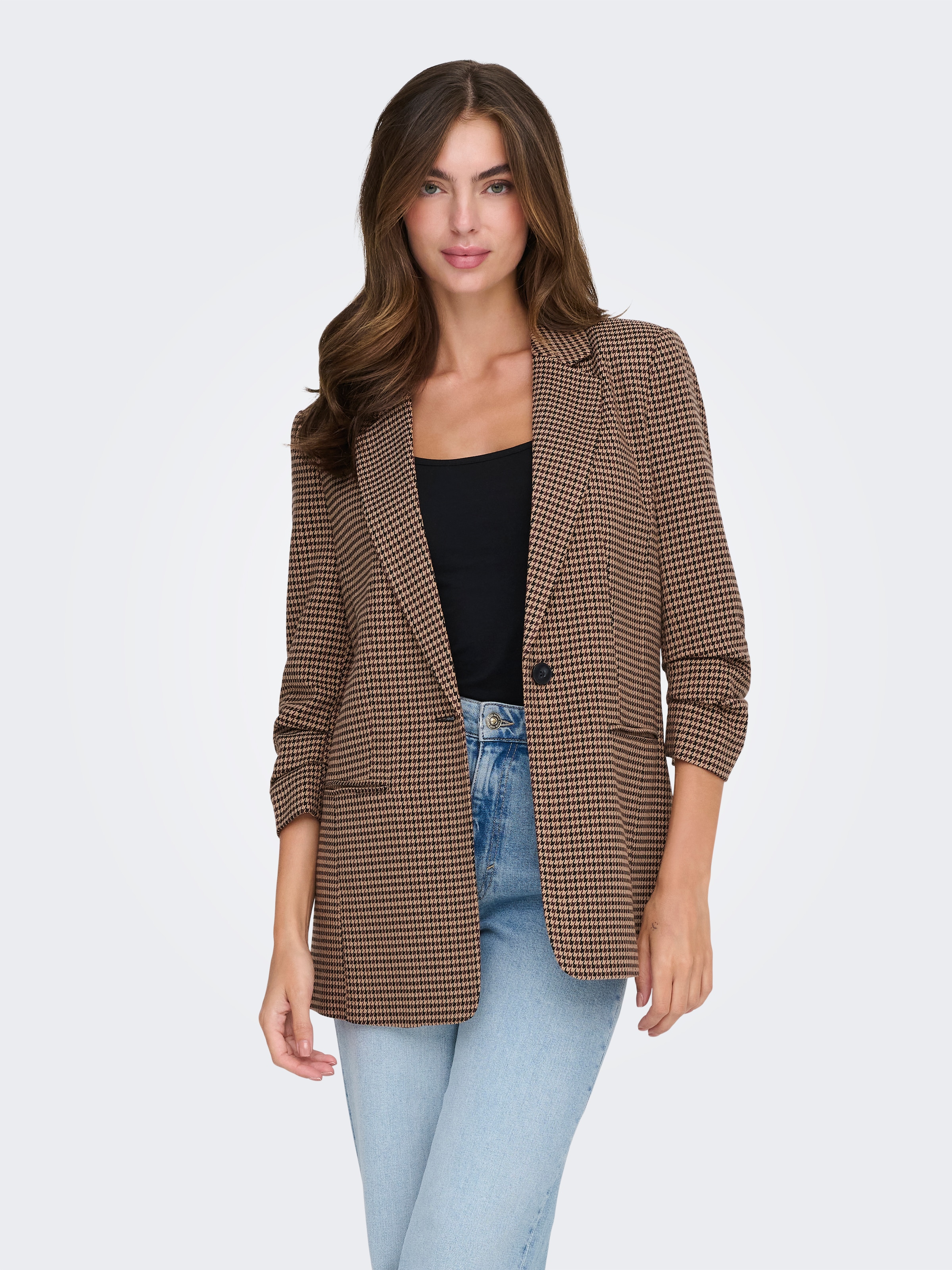 ONLY Kurzblazer "ONLLETTIE LIFE 3/4 CHECK BLAZER TLR" günstig online kaufen
