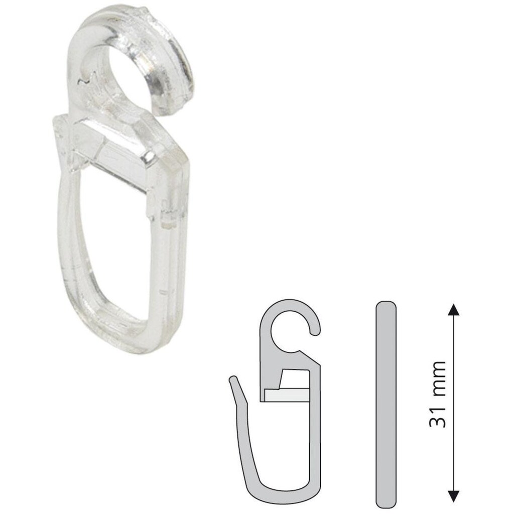 Liedeco Faltenclip, (Set, 8 St.)