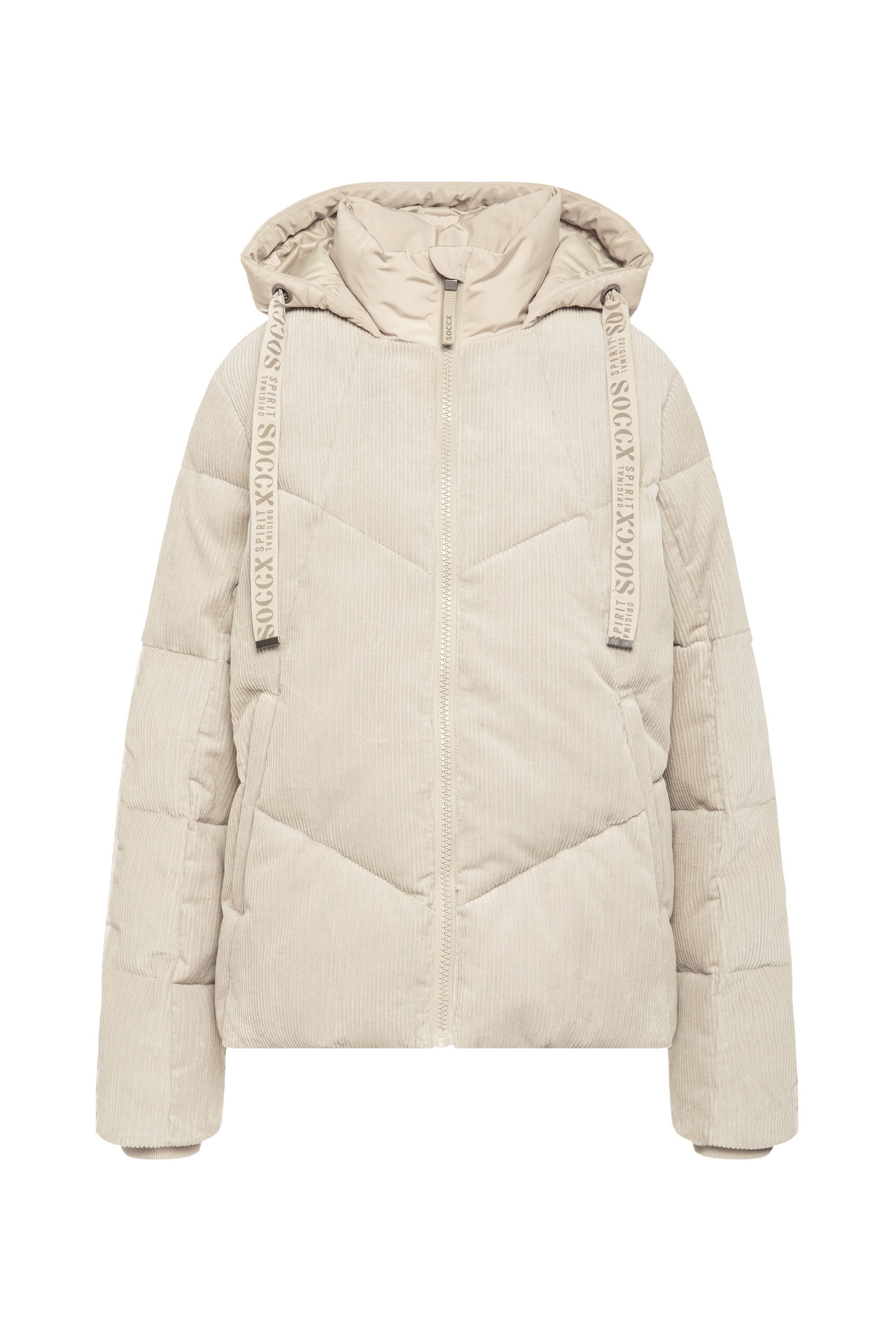 SOCCX Winterjacke mit Kapuze mit Windfangleiste