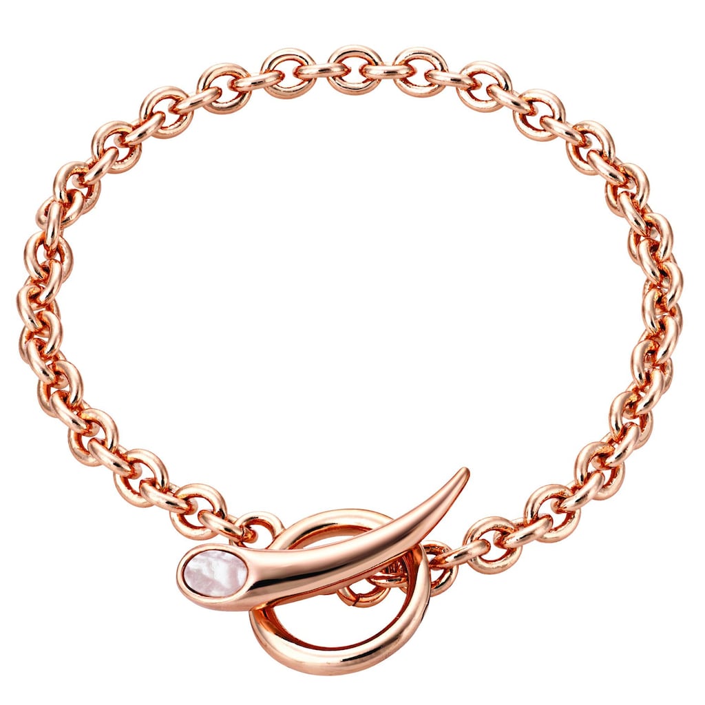 Buckley London Armschmuck Messing rosévergoldet mit Perlmutt