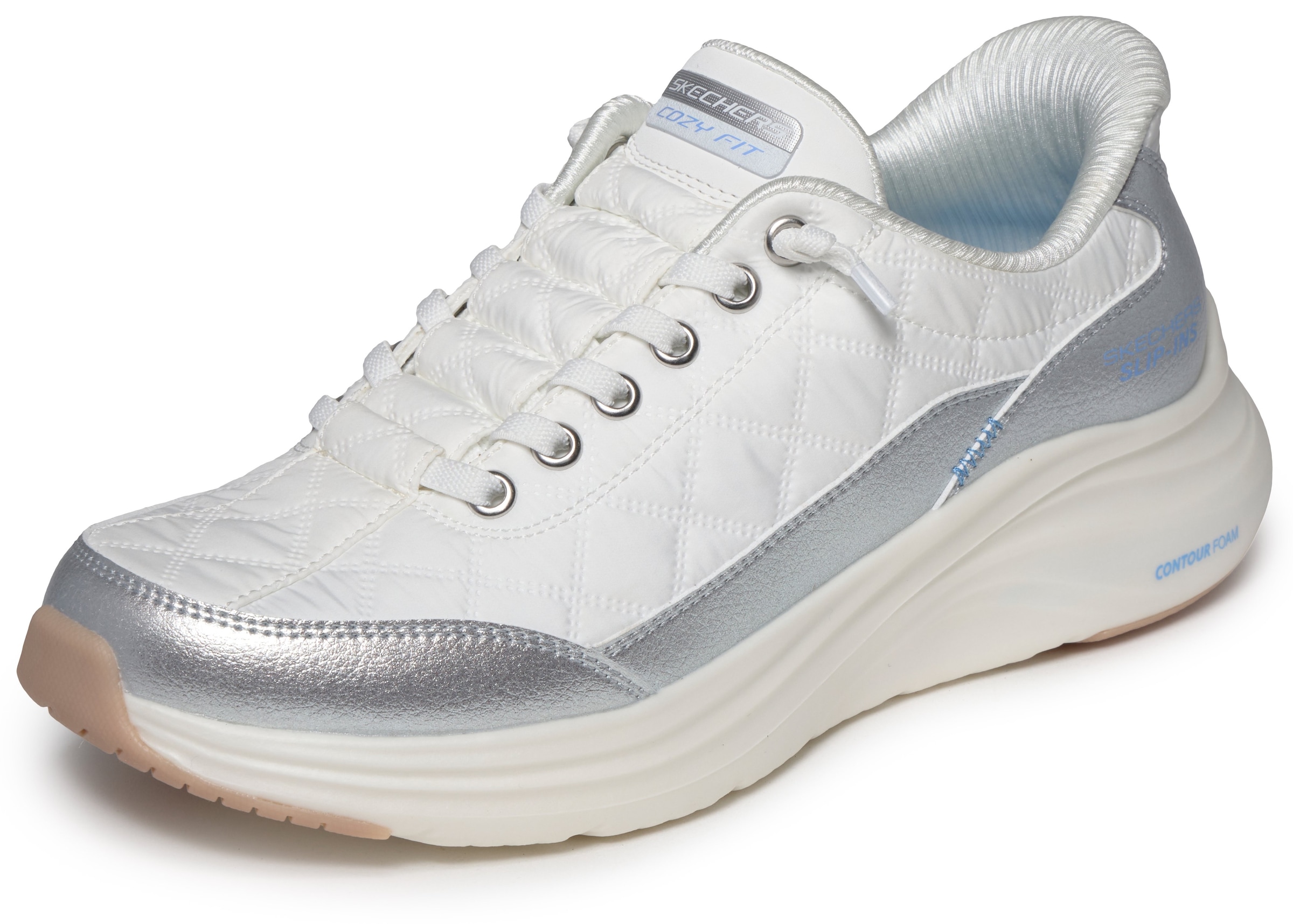 Skechers Slip-On Sneaker "Contour Foam - Metallic Dream" Schlupfschuh, Halbschuh, Freizeitsneaker mit Metallic-Besatz