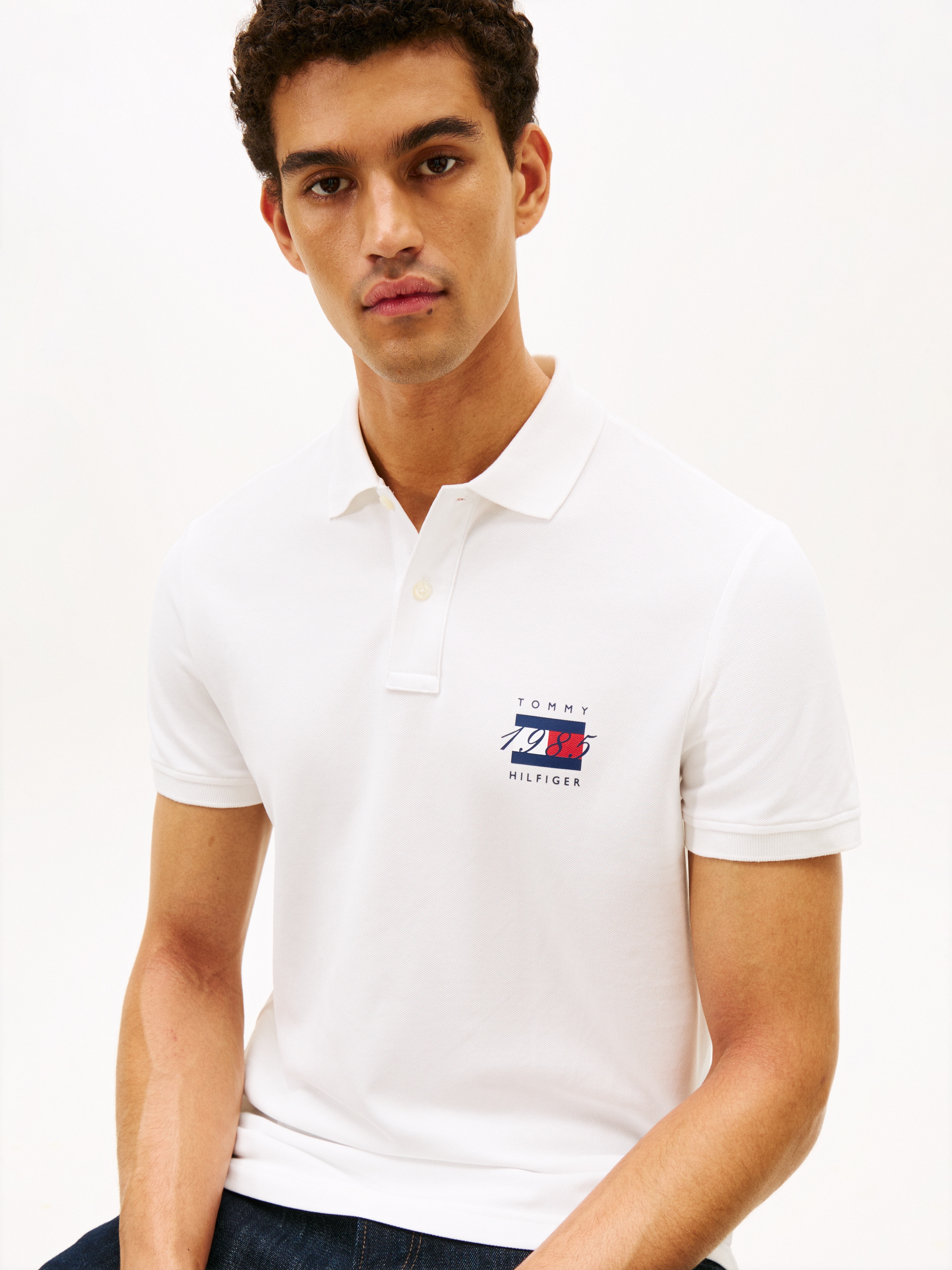 Tommy Hilfiger Poloshirt »FLAG GRAPHIC PIQUE« regular fit, Polokragen, Print