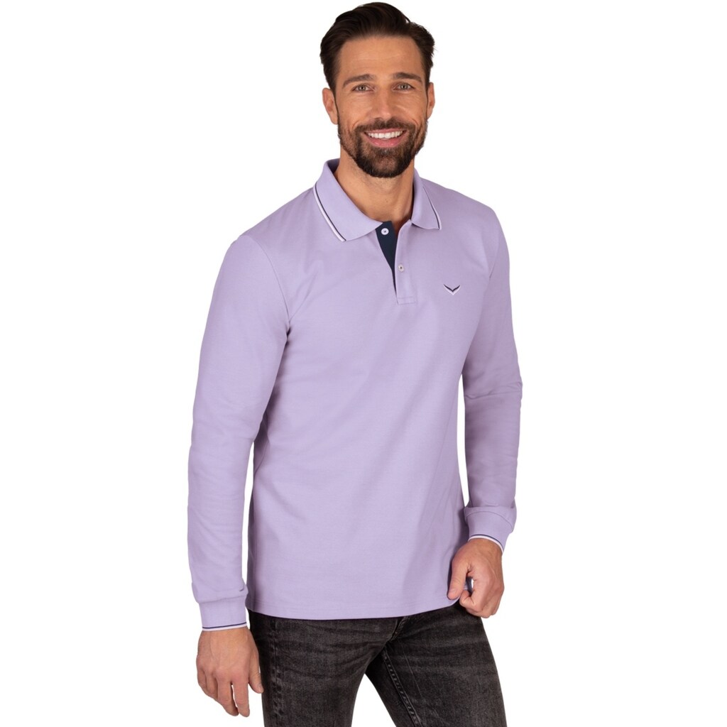 Trigema Poloshirt »TRIGEMA Modisches Poloshirt mit langen Armen«, (1 tlg.)