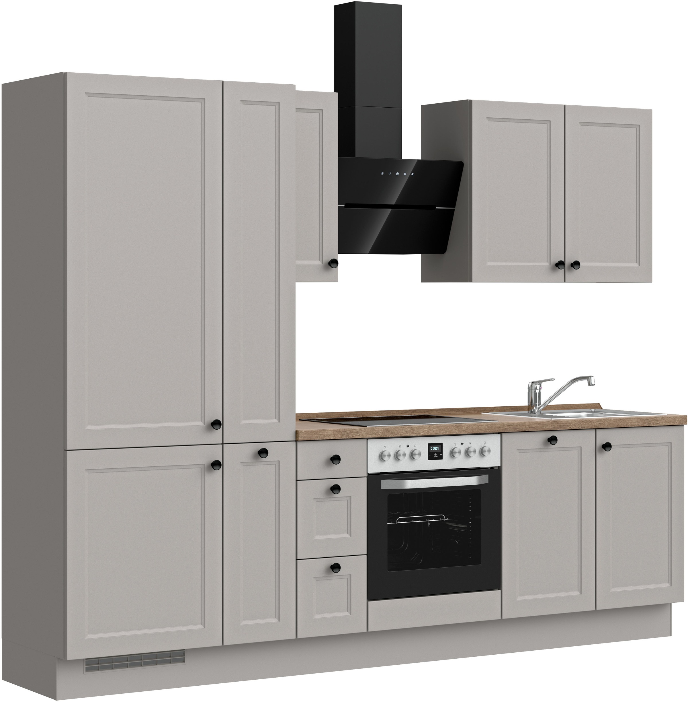 nobilia® Küchenzeile »"Cascada II"«, vormontiert, Breite 270 cm, Ausrichtung wählbar, wahlw. mit E-Geräten