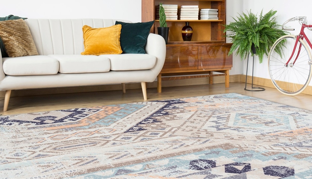 calo-deluxe Teppich "Emin 600" rechteckig 10 mm Höhe reine Baumwolle, Wohnzimmer