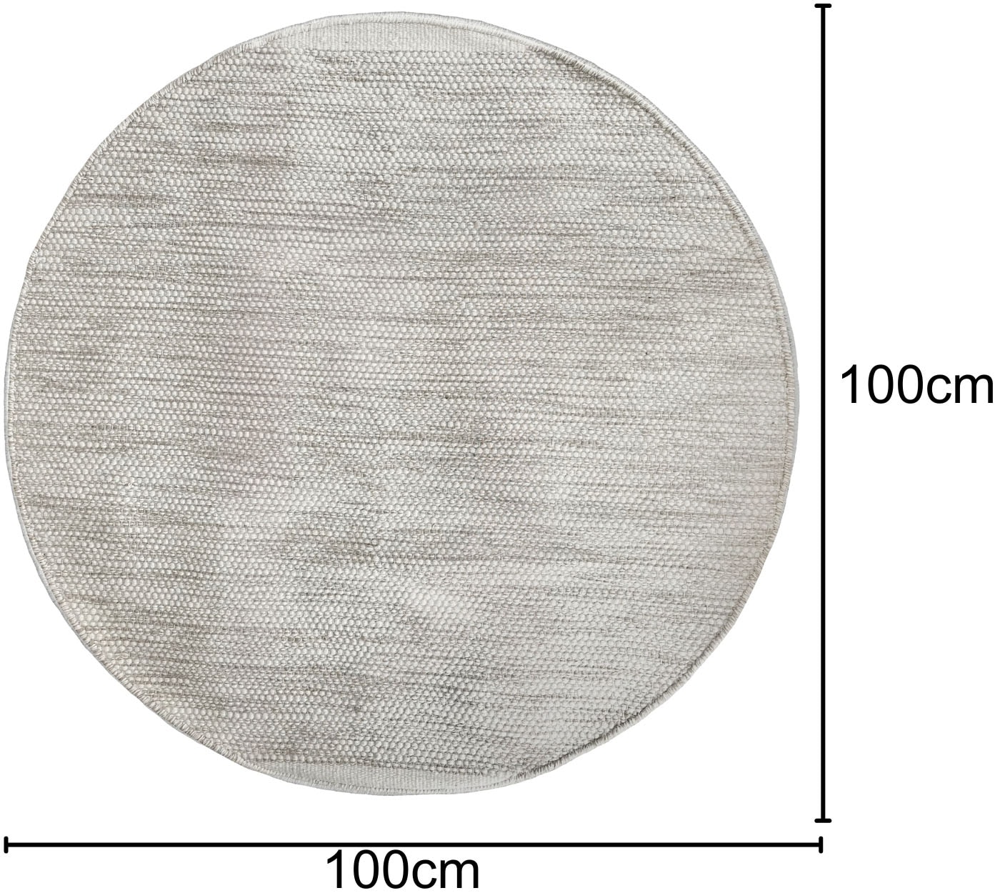 Myflair Möbel & Accessoires Wollteppich »WOOLY DREAM«, rund, 10 mm Höhe, handgewebter Wendeteppich, meliert, reine Wolle, Wohnzimmer