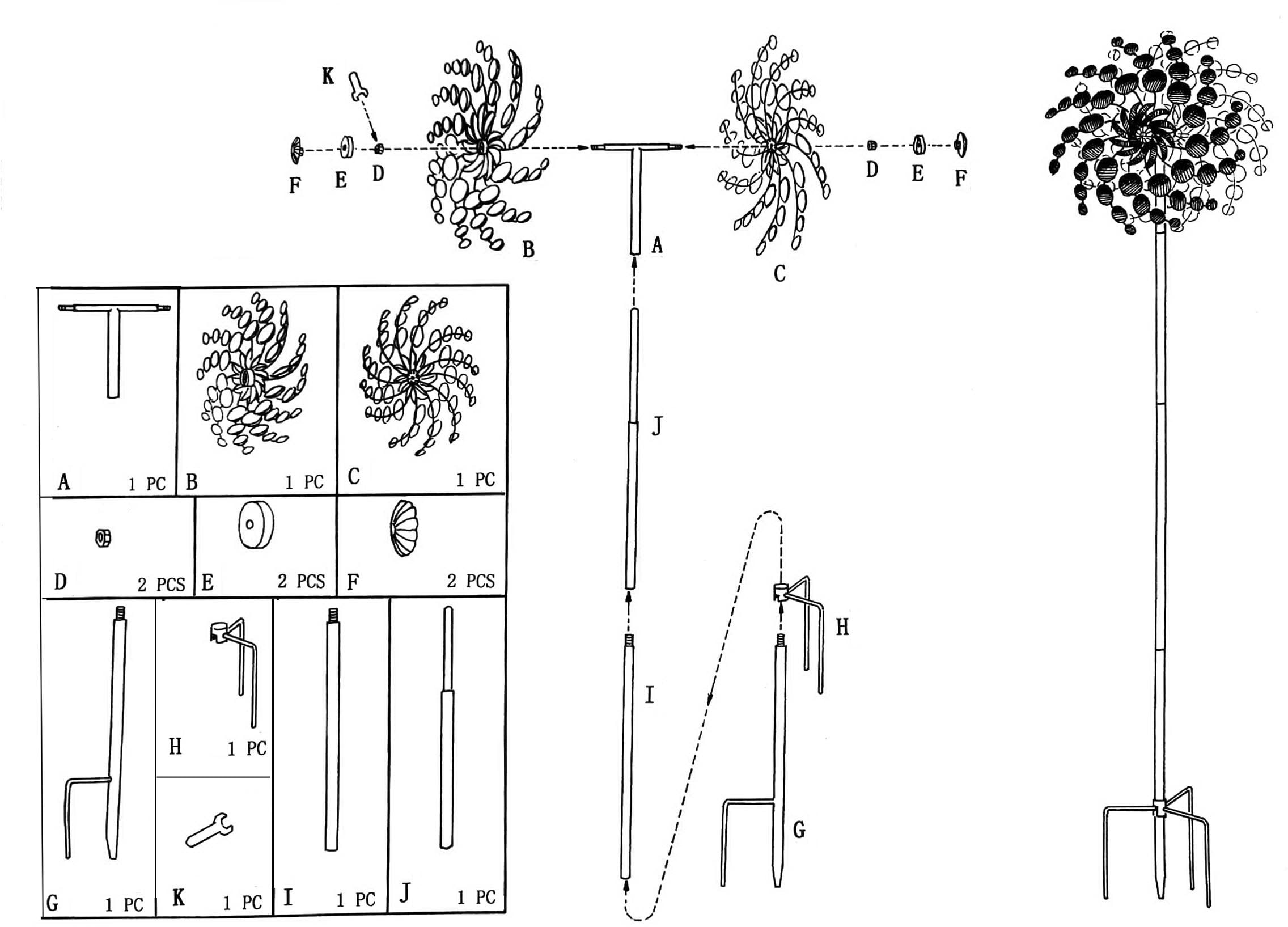 locker Gartenstecker »42526-99«, (1 St.)