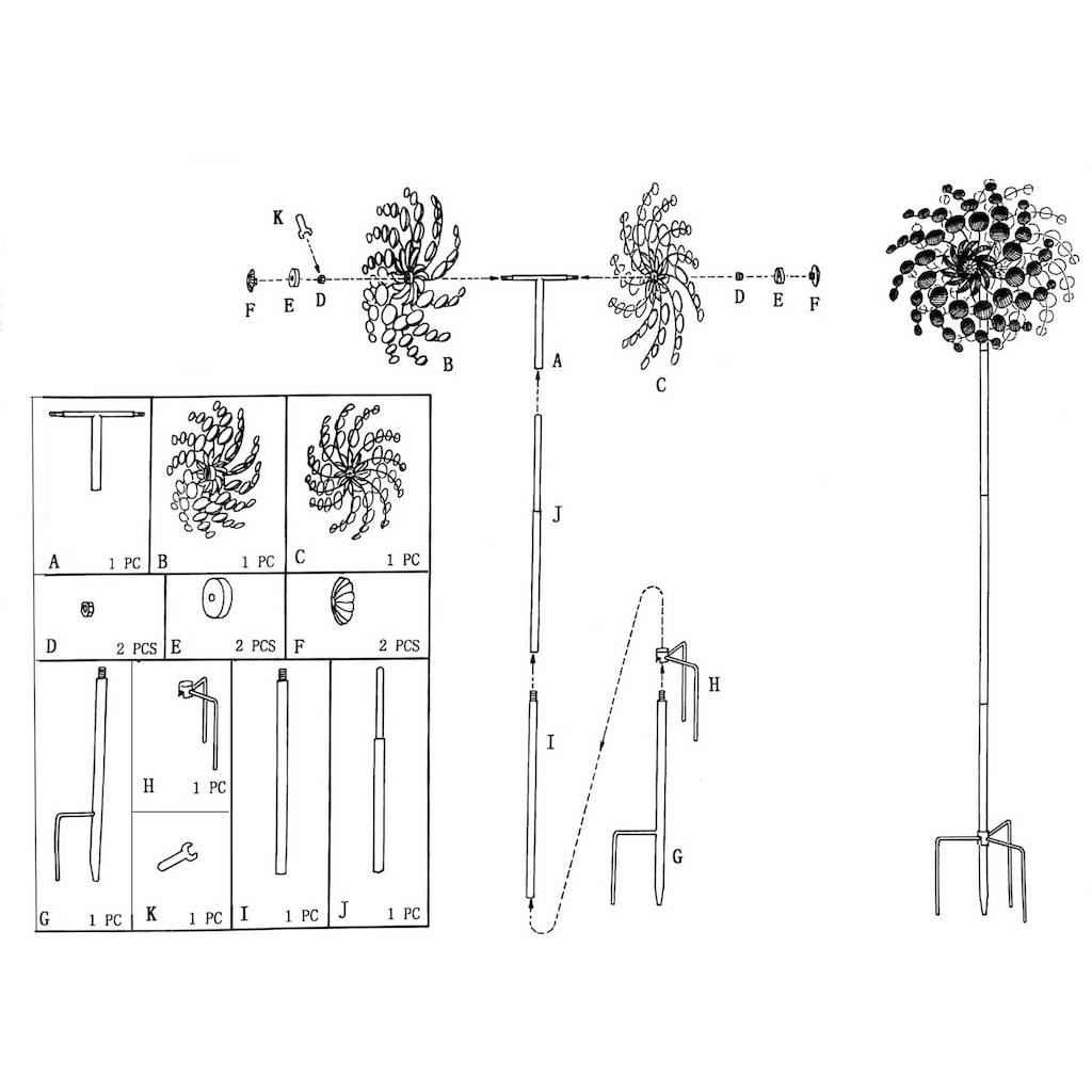 locker Gartenstecker »42526-99«, (1 St.)