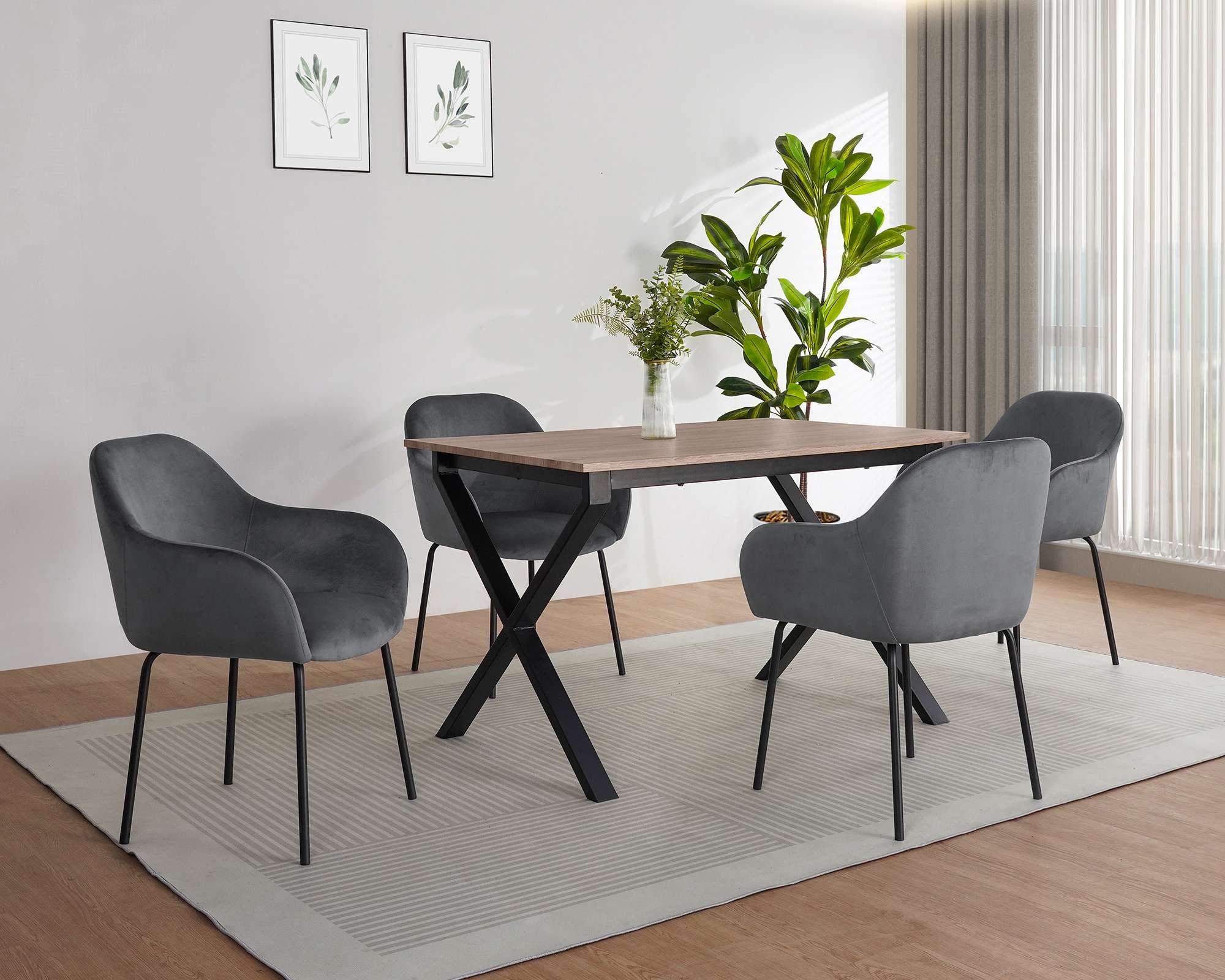 OTTO home Esstisch "Boddhi" schwarzes Metallgestell, Plattenvarianten wählb günstig online kaufen