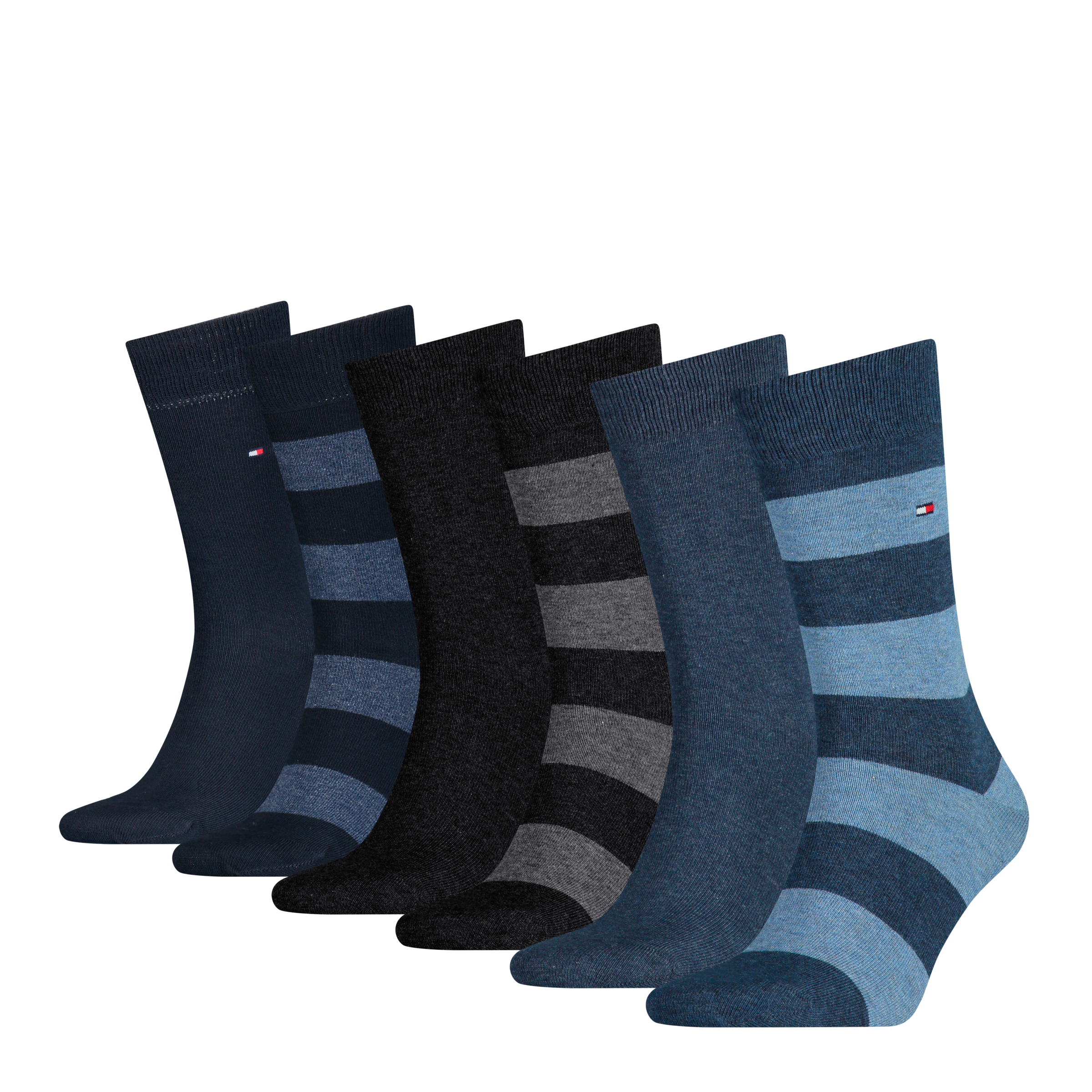 Tommy Hilfiger Socken "TH MEN RUGBY SOCK 6P ECOM", (6 Paar), 3x gestreift, günstig online kaufen