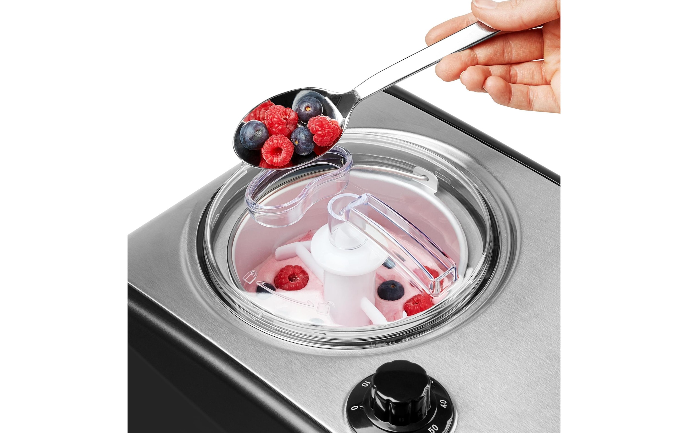 Medion® Eismaschine »MD 18387 1.5 l, Schwarz/Silber« 150 W