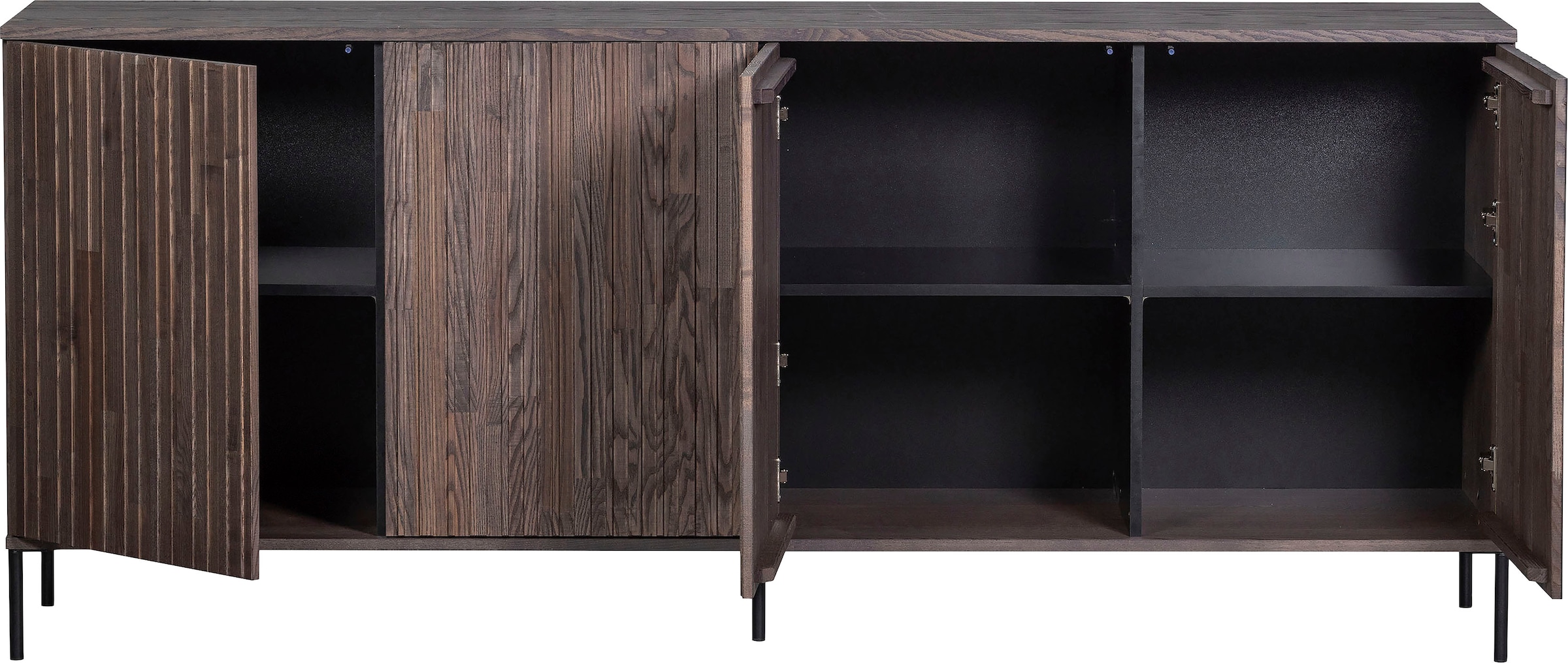 WOOOD Sideboard »New Gravure Dressoir 200 Cm Essen Fineer Espresso«