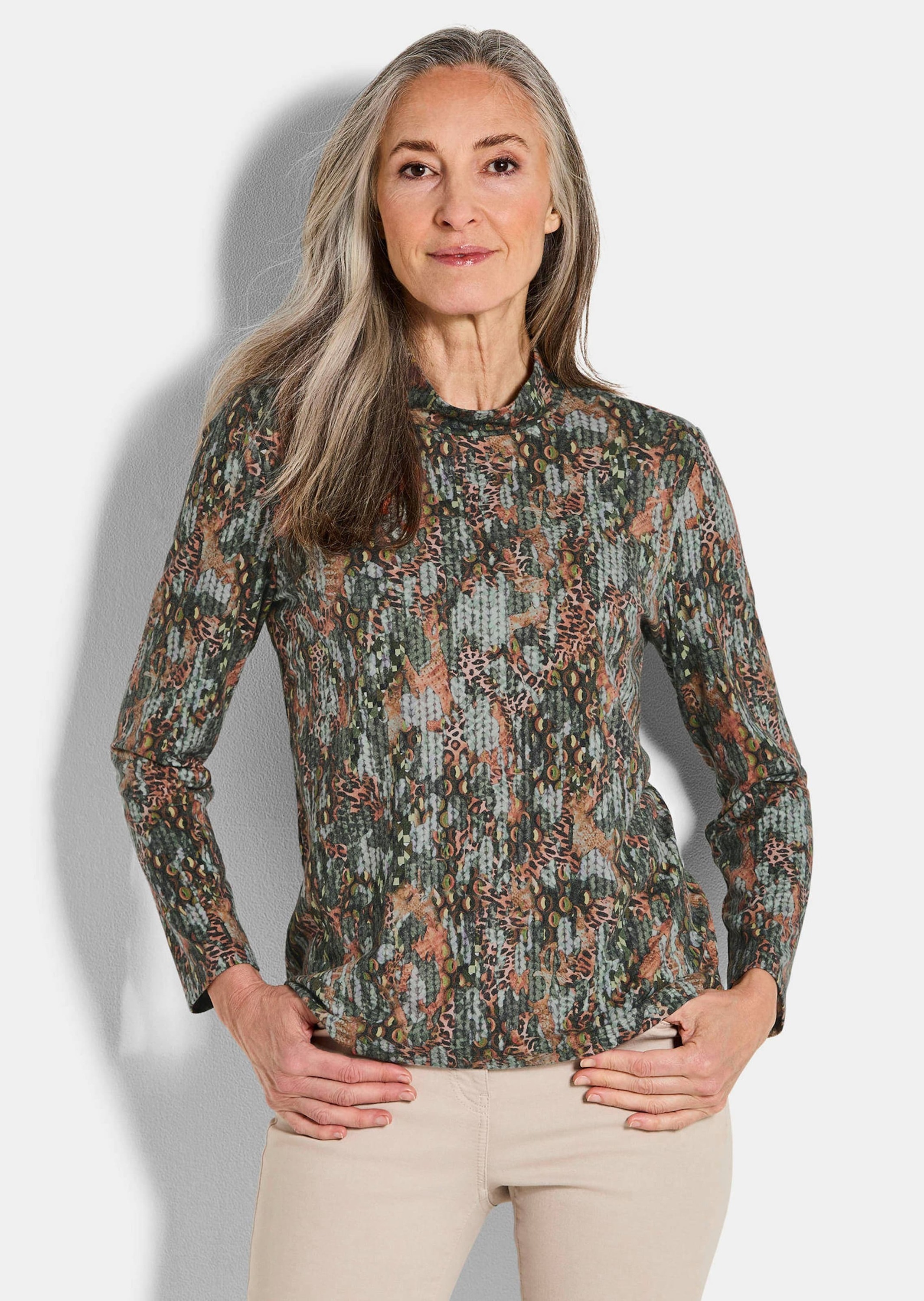 GOLDNER Langarmshirt »Kurzgröße Jersey-Shirt in Flausch-Qualität«
