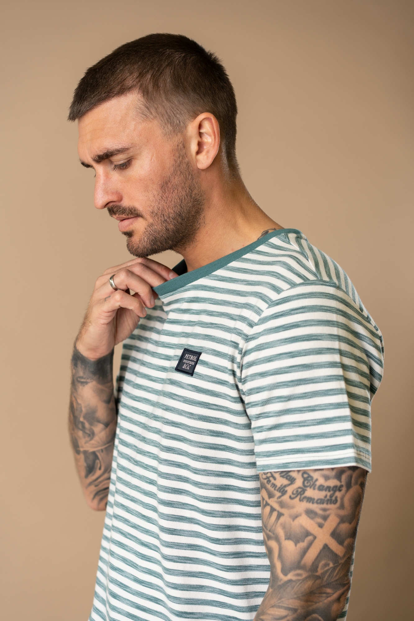 Petrol Industries T-Shirt "Men T-Shirt" mit Logo Stickerei