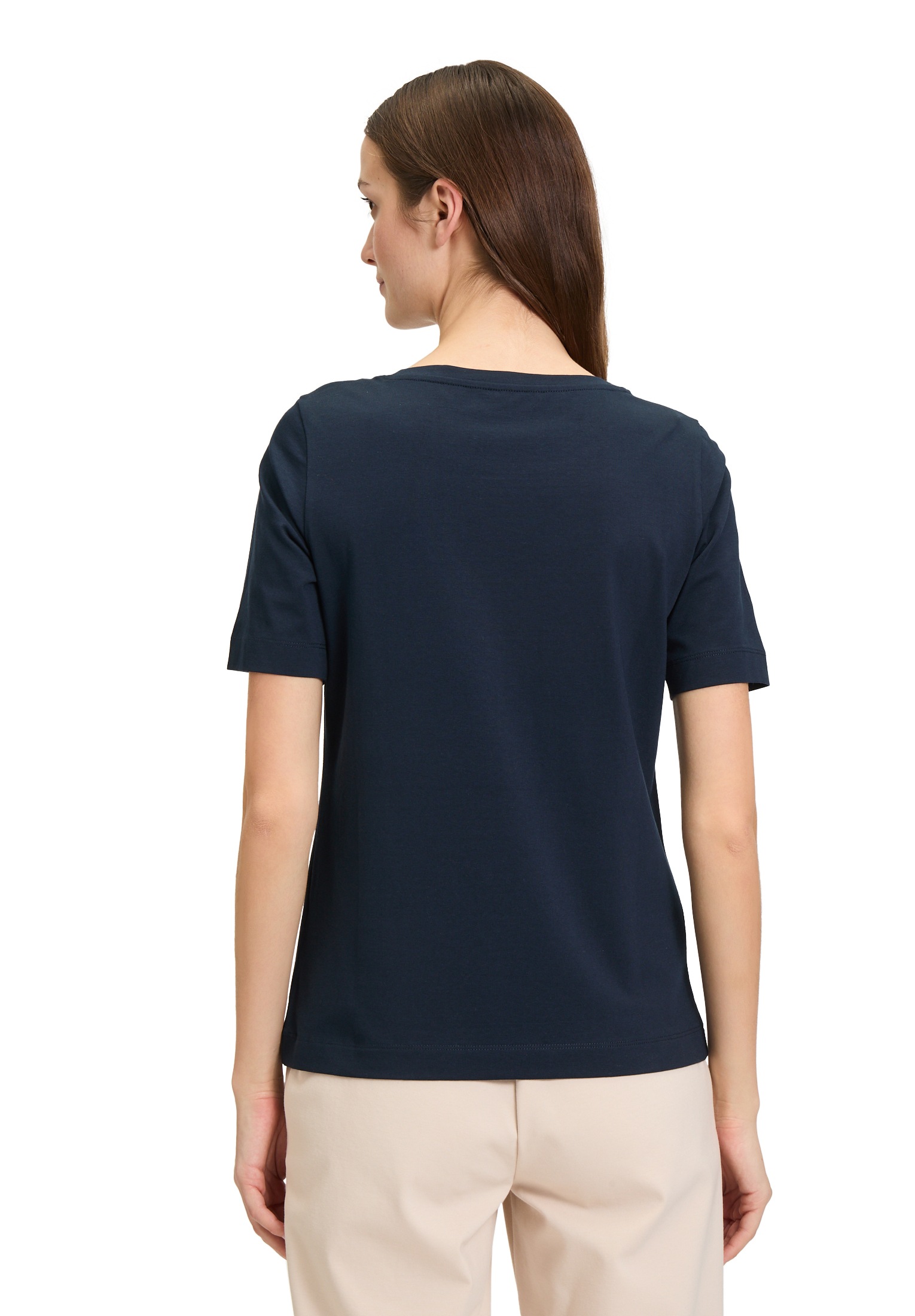 Betty&Co Kurzarmshirt »Betty & Co Basic Shirt mit Rundhalsausschnitt«, (1 tlg.), Form