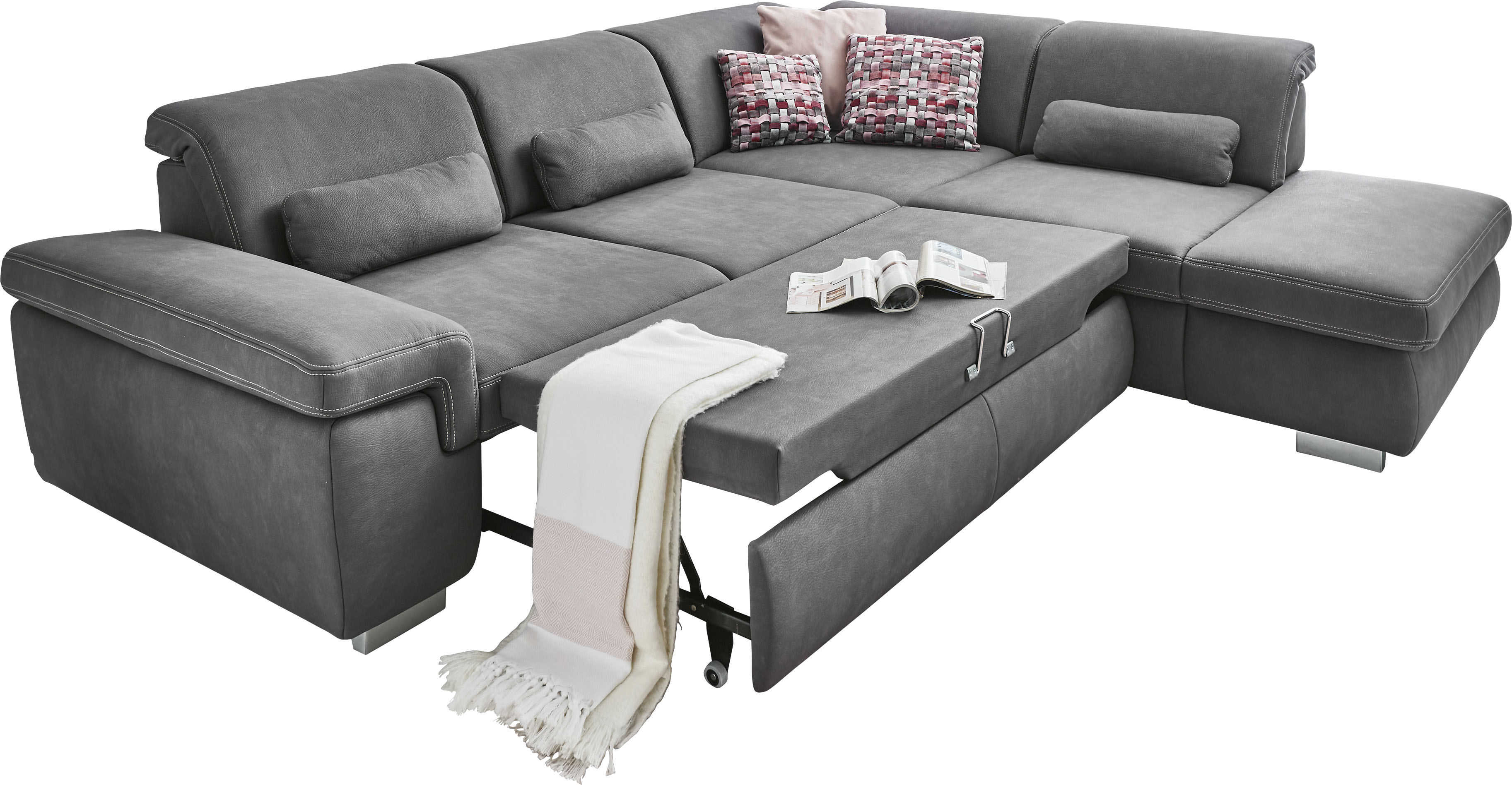 Thumbnail - Die PlanBar Ecksofa "MP-IN17041 L-Form", Sitztiefenverstellung, optional mit Kopfteilverstellung & Bettfunktion