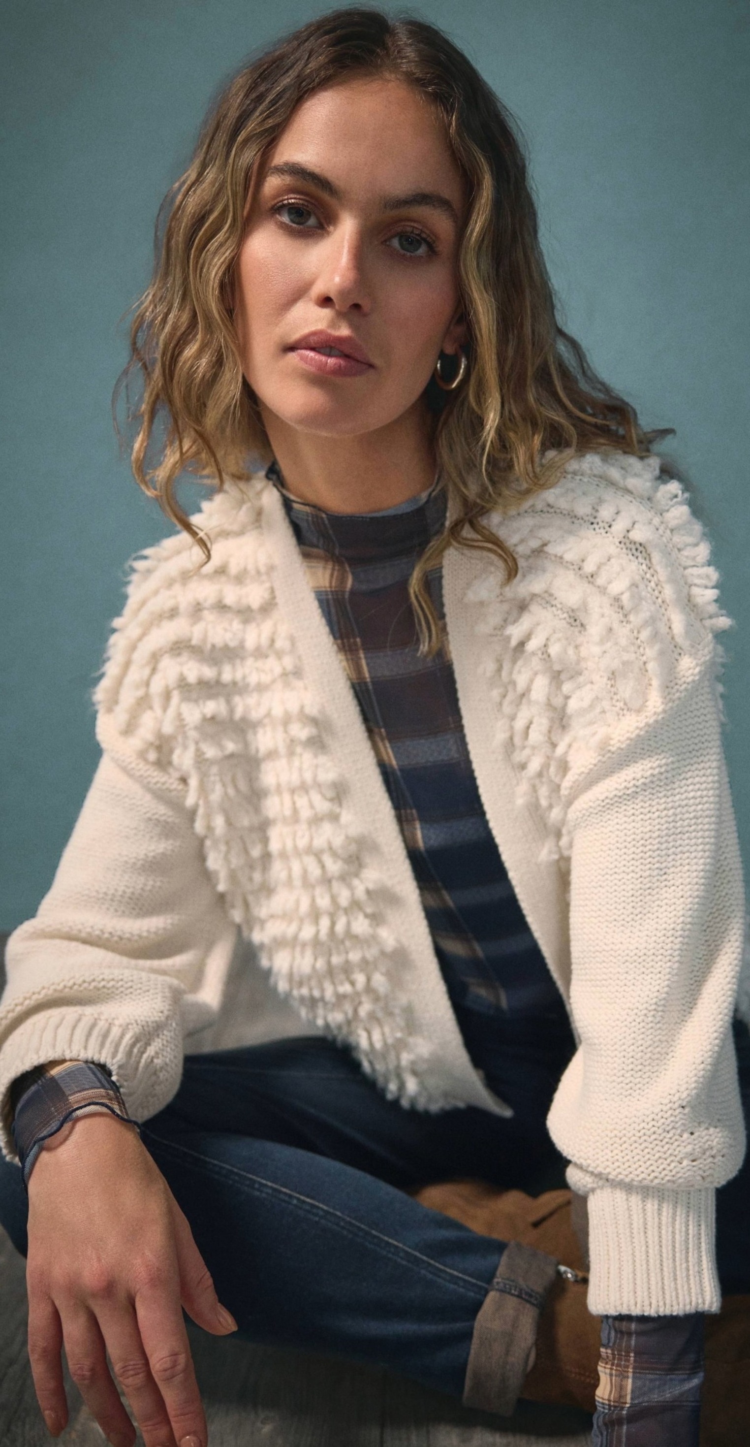 Zero Strickjacke »Damen offener Style« 1 Stk. Fransen