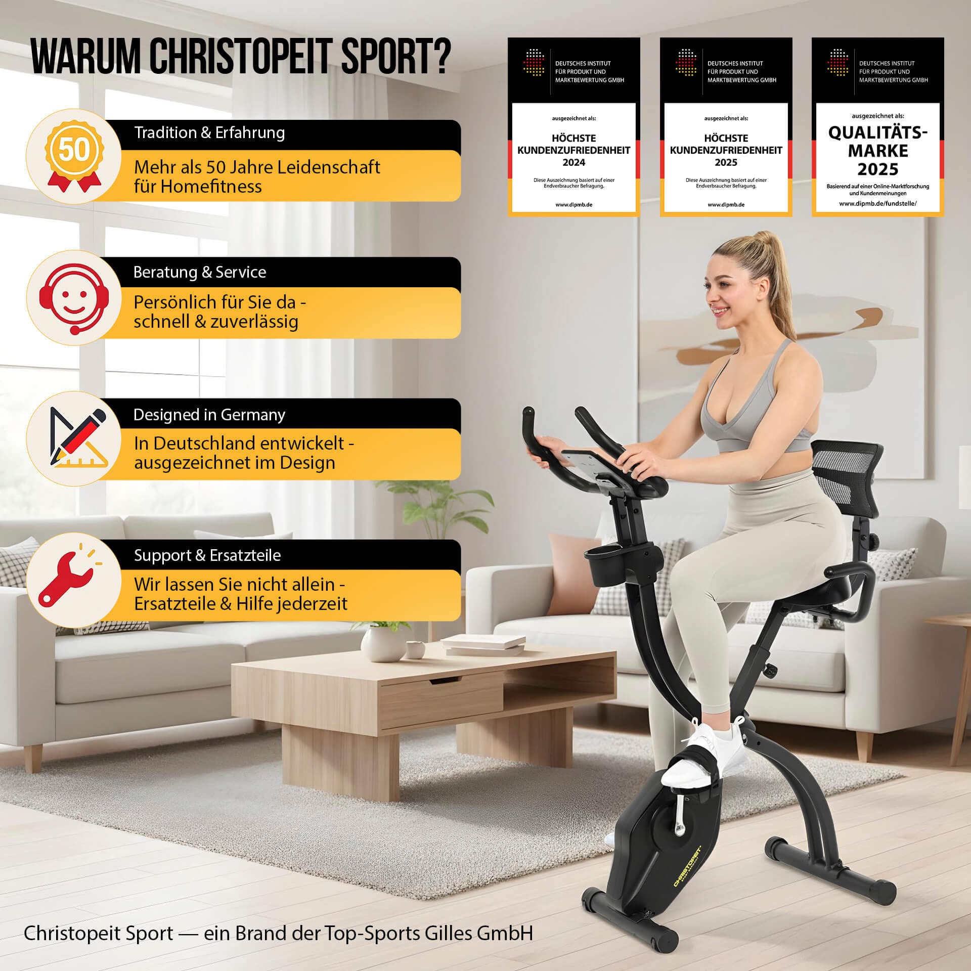 Christopeit Sport® Heimtrainer »S-Bike Velo Fit« 120 kg max. Benutzergewicht, Fahrrad, 14 Widerstandsstufen