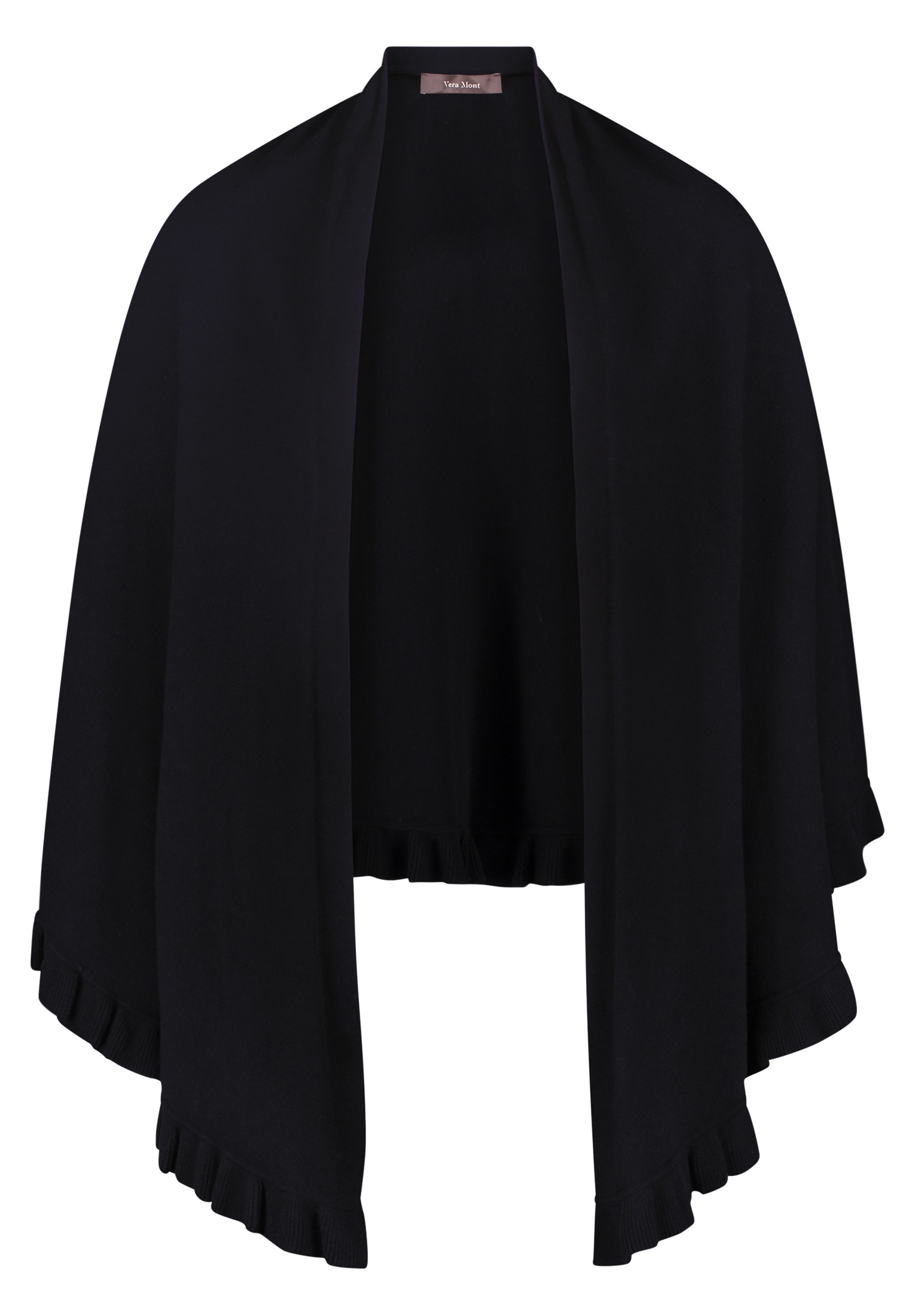 Vera Mont Strickjacke »Vera Mont Strick-Cape mit Rüschen«, Rüschen