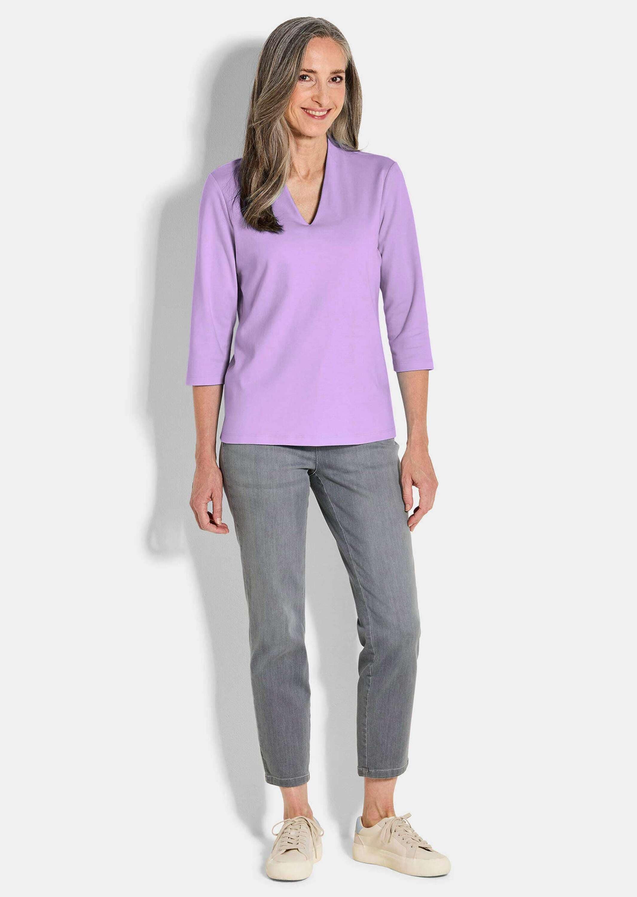 GOLDNER Kurzarmshirt »Basic-Shirt aus Interlock-Jersey«