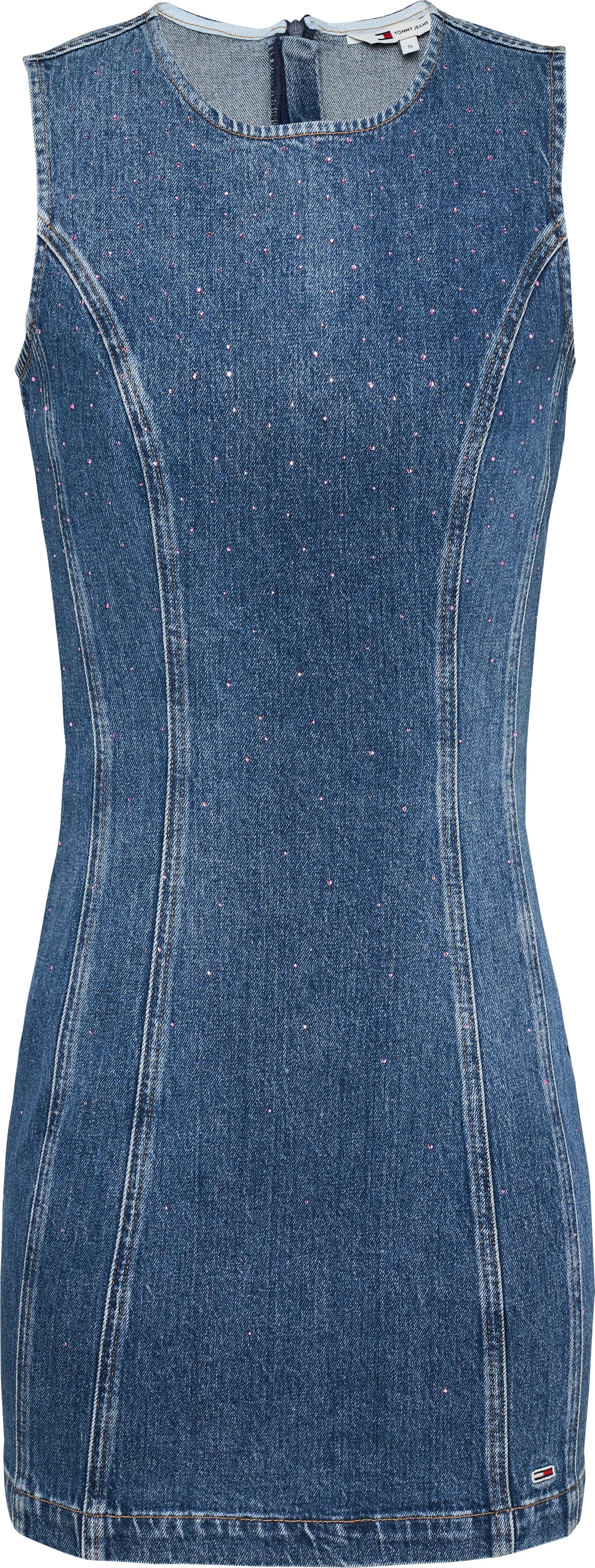 Tommy Jeans Jeanskleid »MINI DRESS AI6136«, mit Strass-Details