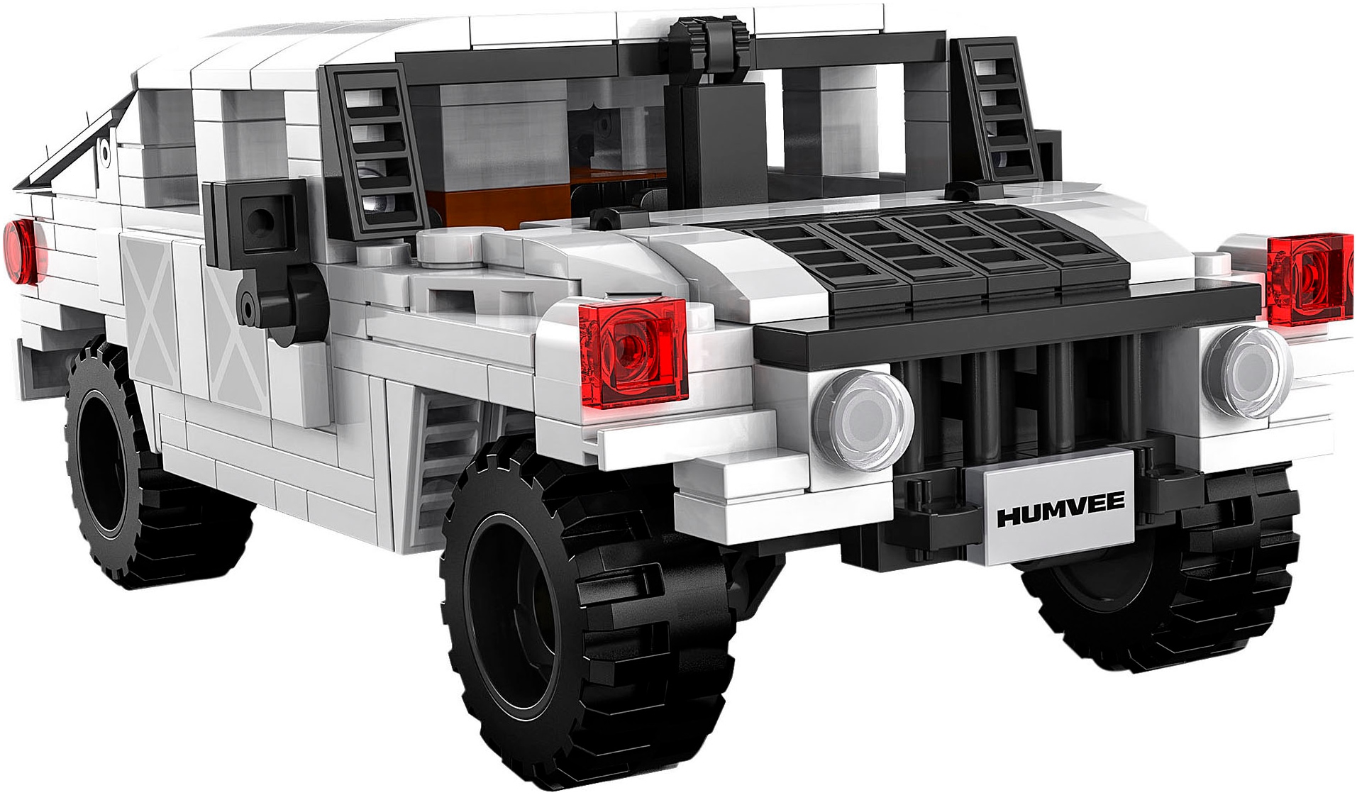 Jamara Konstruktions-Spielset »CaDA, Humvee 1:24 weiß Bricks«, (328 St.)