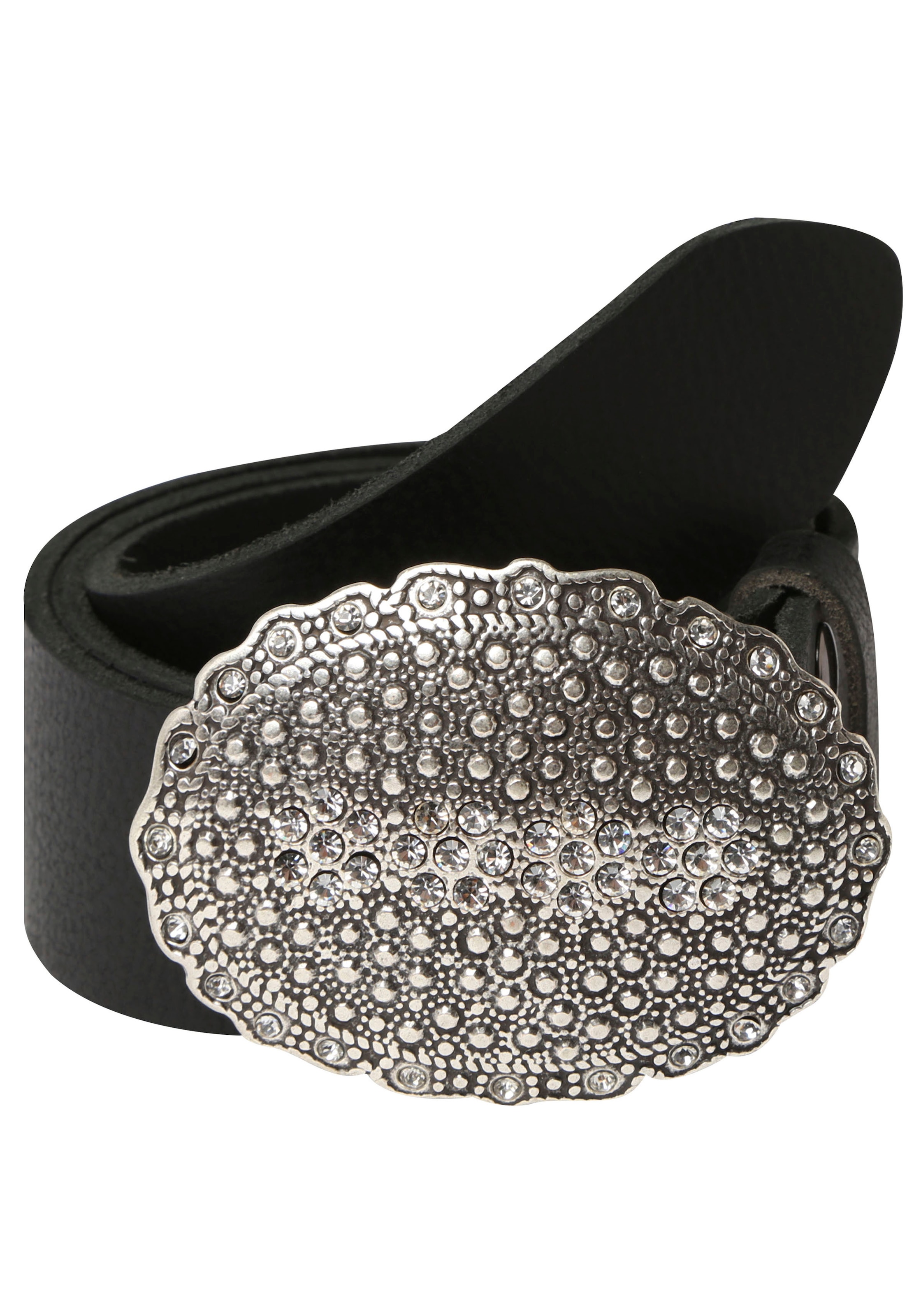 Rettungsring Gürtel Ledergürtel mit austauschbarer Schließe "Oval Nieten mi günstig online kaufen