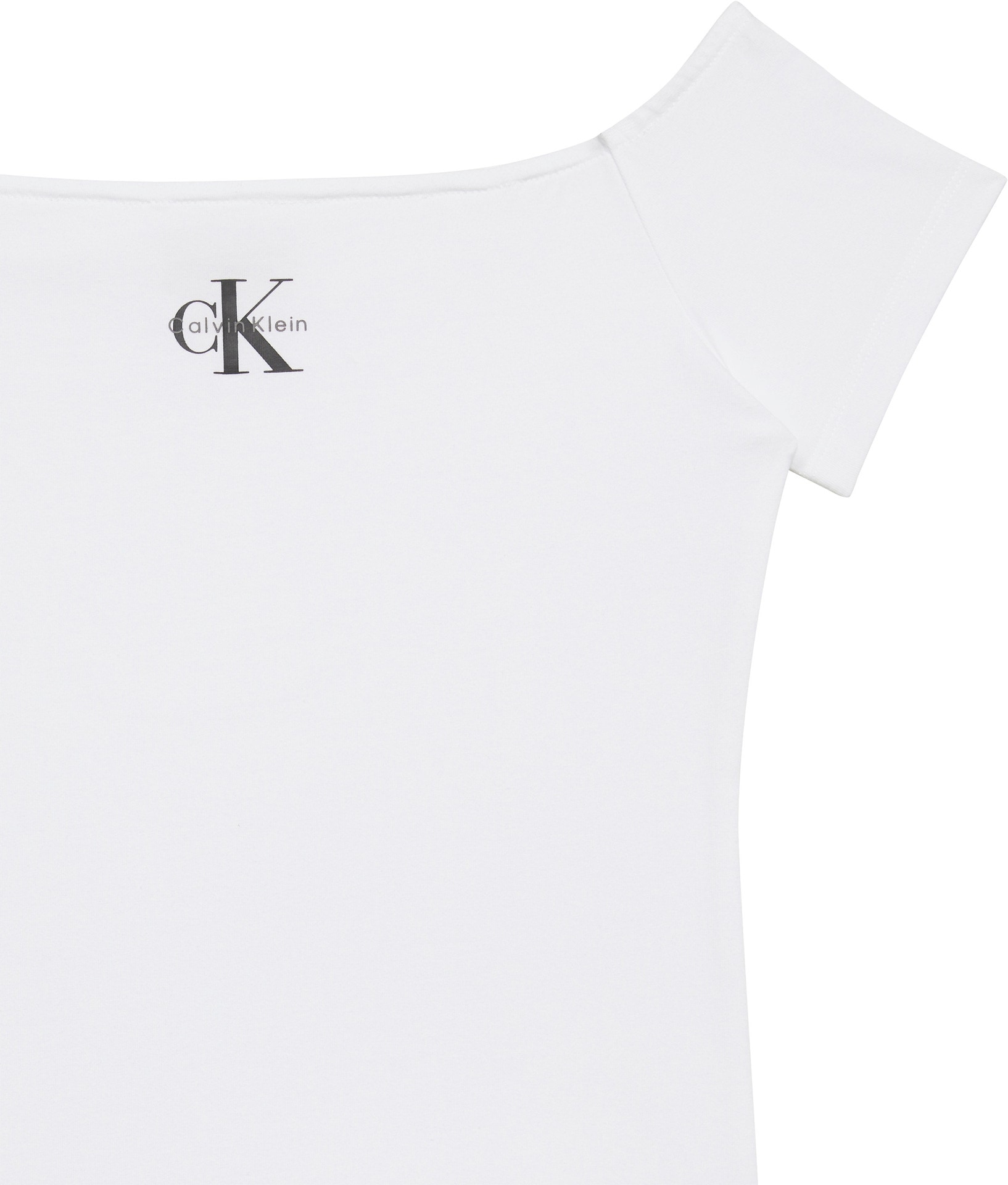 Calvin Klein Jeans Blusentop »MNGRM OFF SHLDR STRT«, Mit tiefem Rundhalsausschnitt