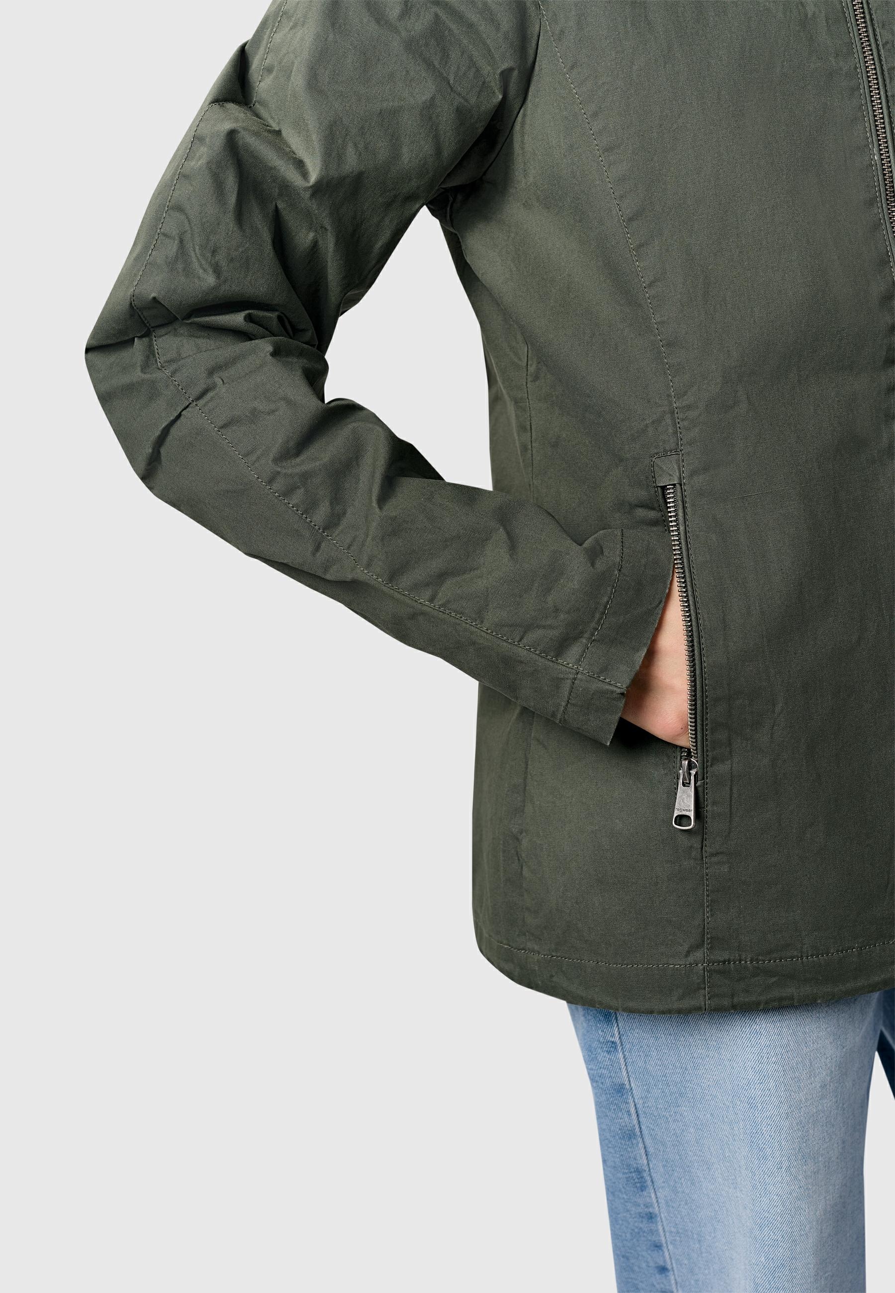 Ragwear Outdoorjacke »Dizzea Vintage YOUMODO« mit Kapuze Beschichtete Damen Übergangsjacke mit Kapuze