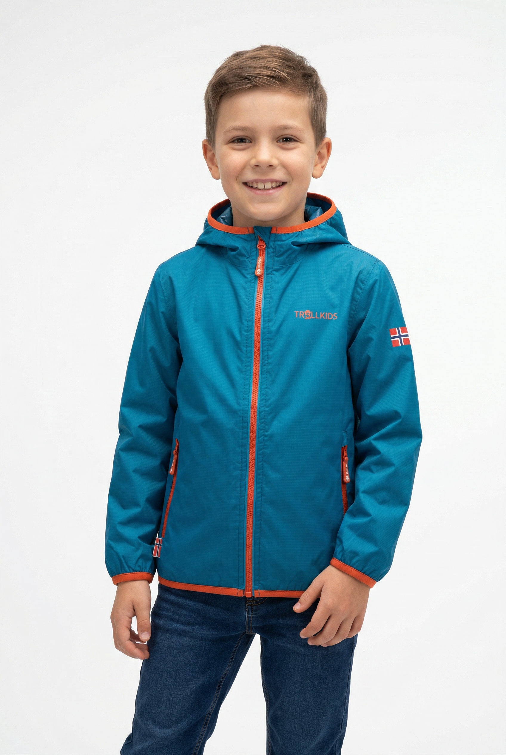 TROLLKIDS Regenjacke "Kids Trolltunga Jacket" mit Kapuze wasserdicht, winddicht, mit Kapuze, aus Polyamid