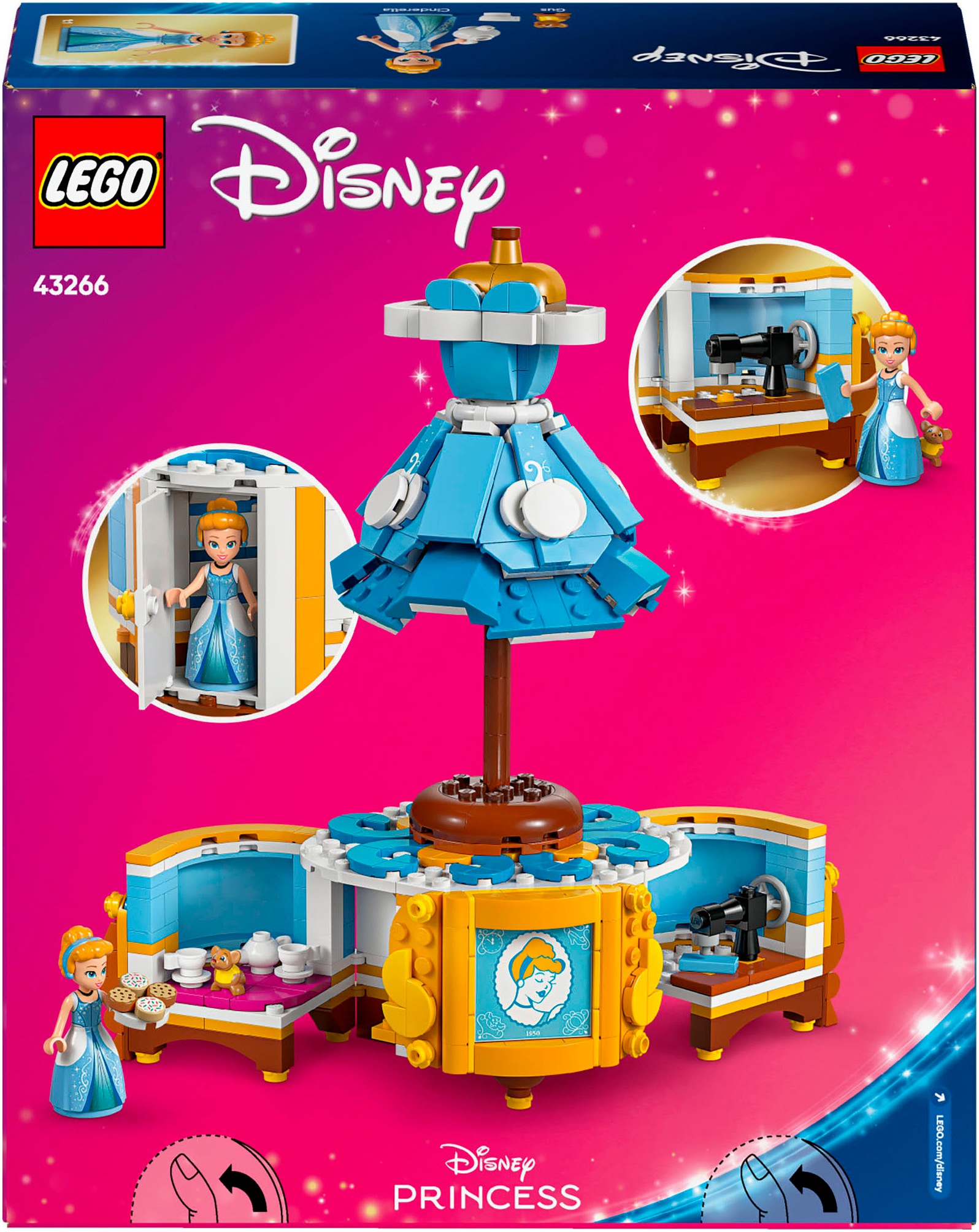 LEGO® Konstruktionsspielsteine »Cinderellas Kleid (43266), LEGO® Disney Princess«, (474 St.), Made in Europe