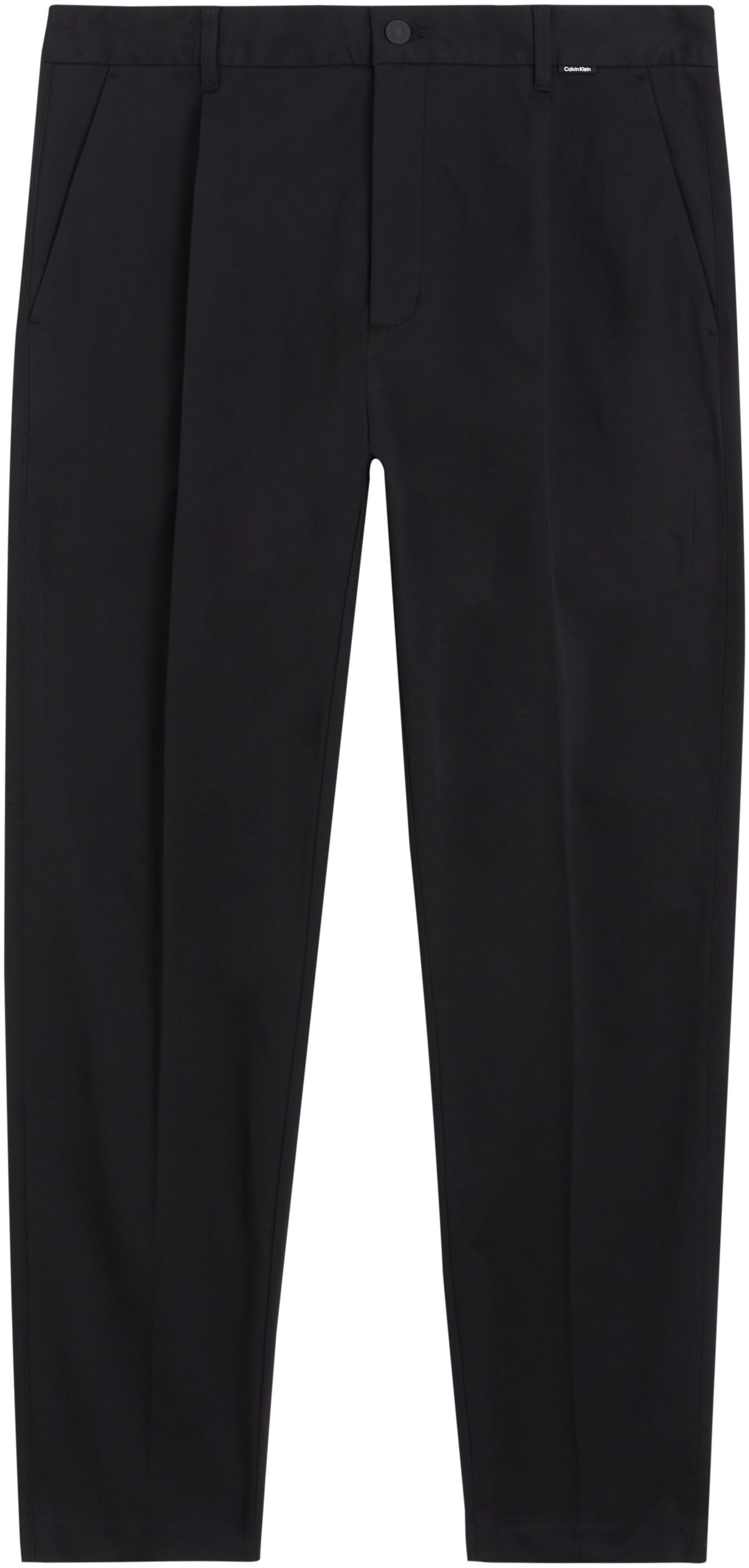 Calvin Klein Bügelfaltenhose »MODERN TWILL TAPERED PLEAT PANTS«, mit Logoprägung