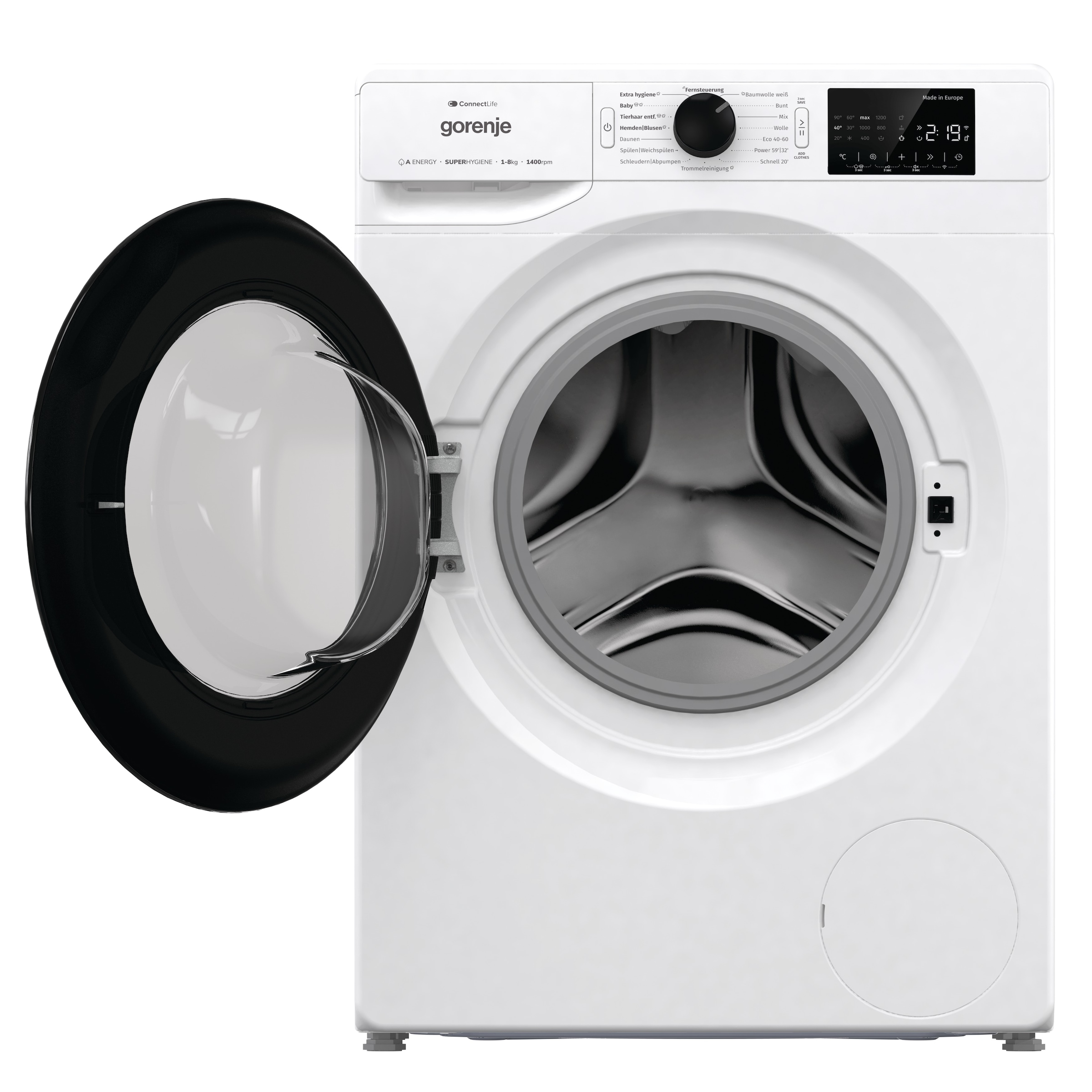 GORENJE Waschmaschine »WPNEI84A1TS«, 8 kg, 1400 U/min, Energieklasse A-10%