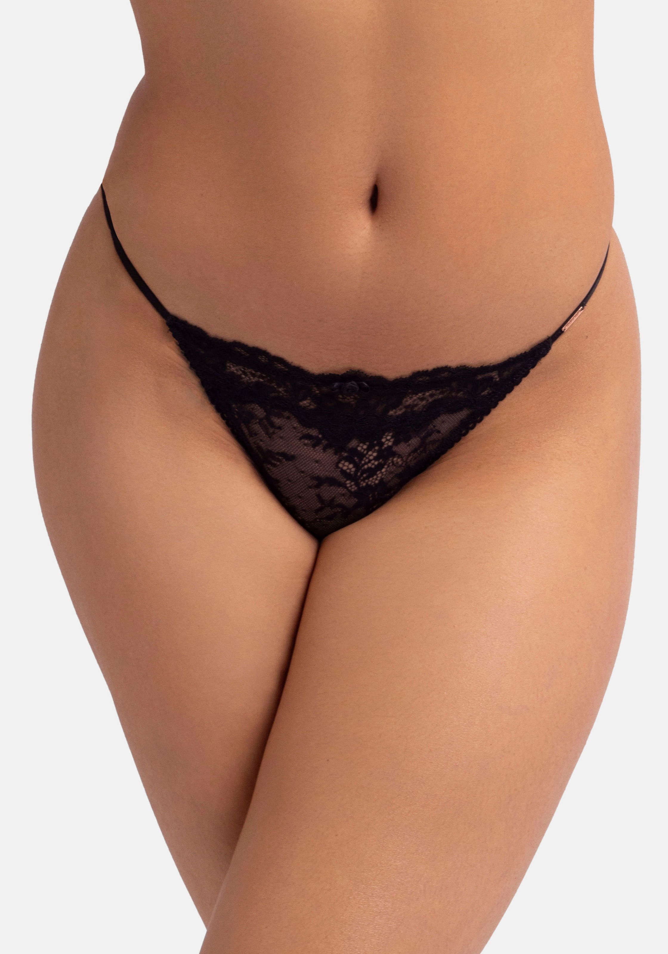 Thumbnail - Dorina String "ORIGINS" durchgehende Spitze mit Spitzenbesatz