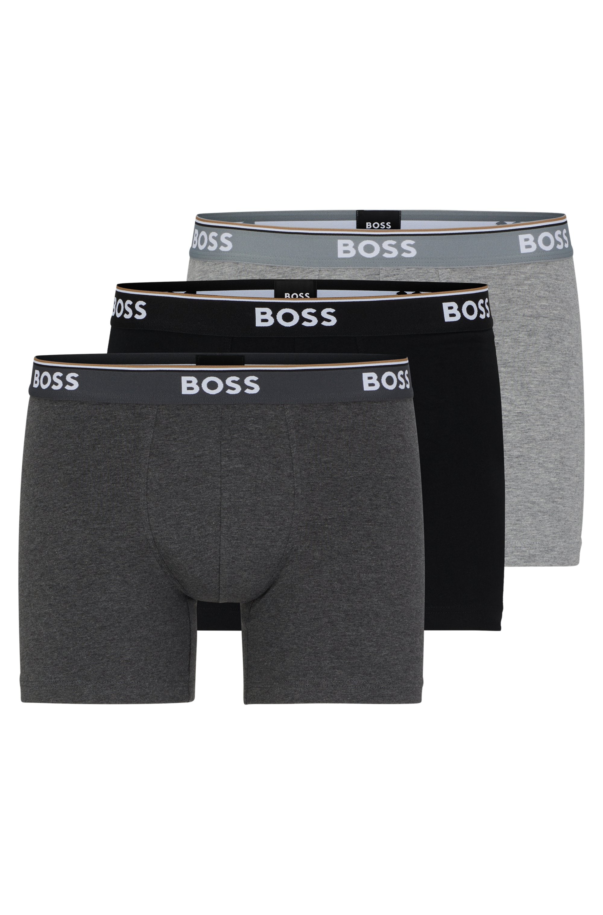BOSS Langer Boxer "Brief 3 PACK", mit farblich passendem Webbund günstig online kaufen