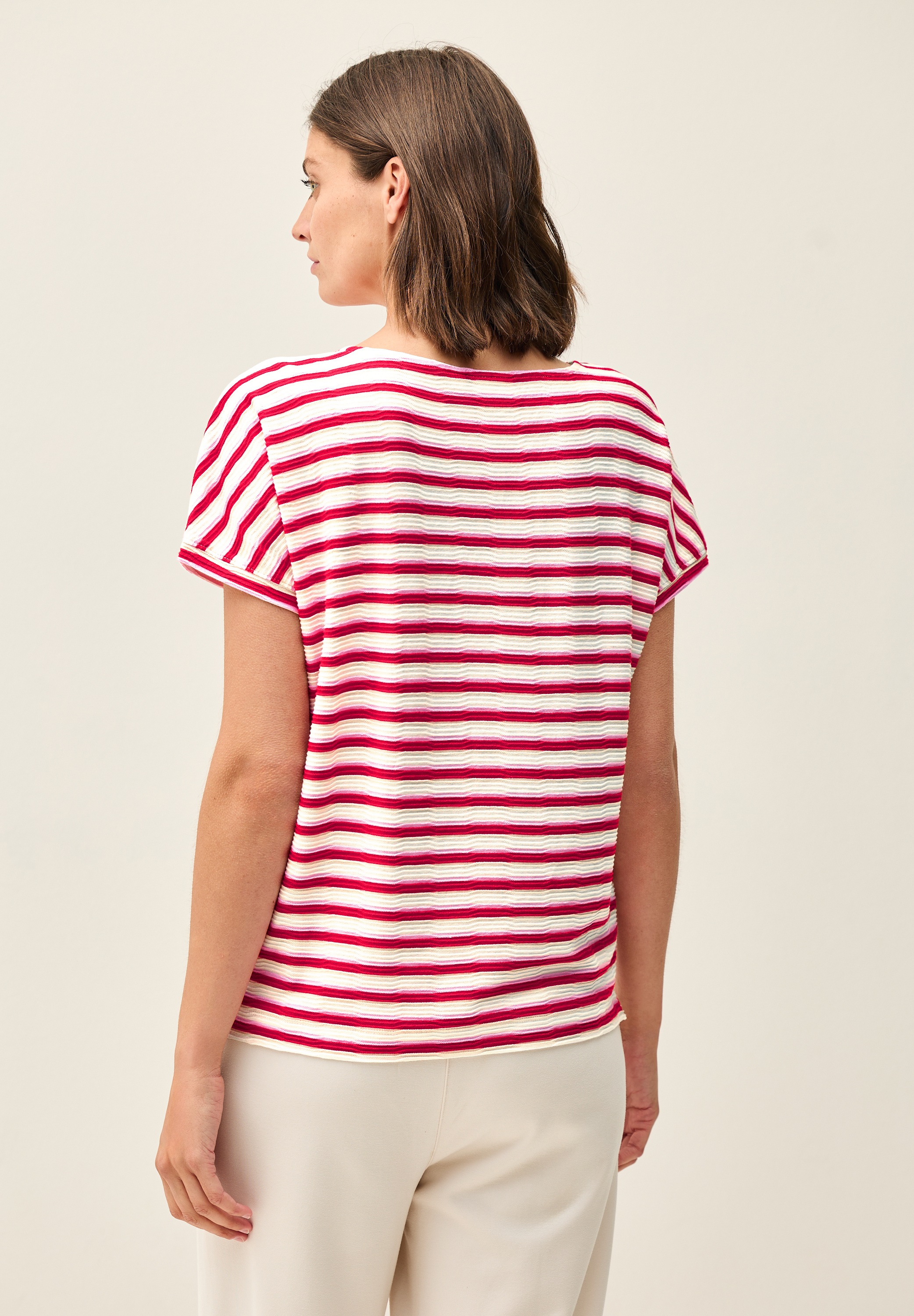 Cecil T-Shirt mit Streifen Muster günstig online kaufen