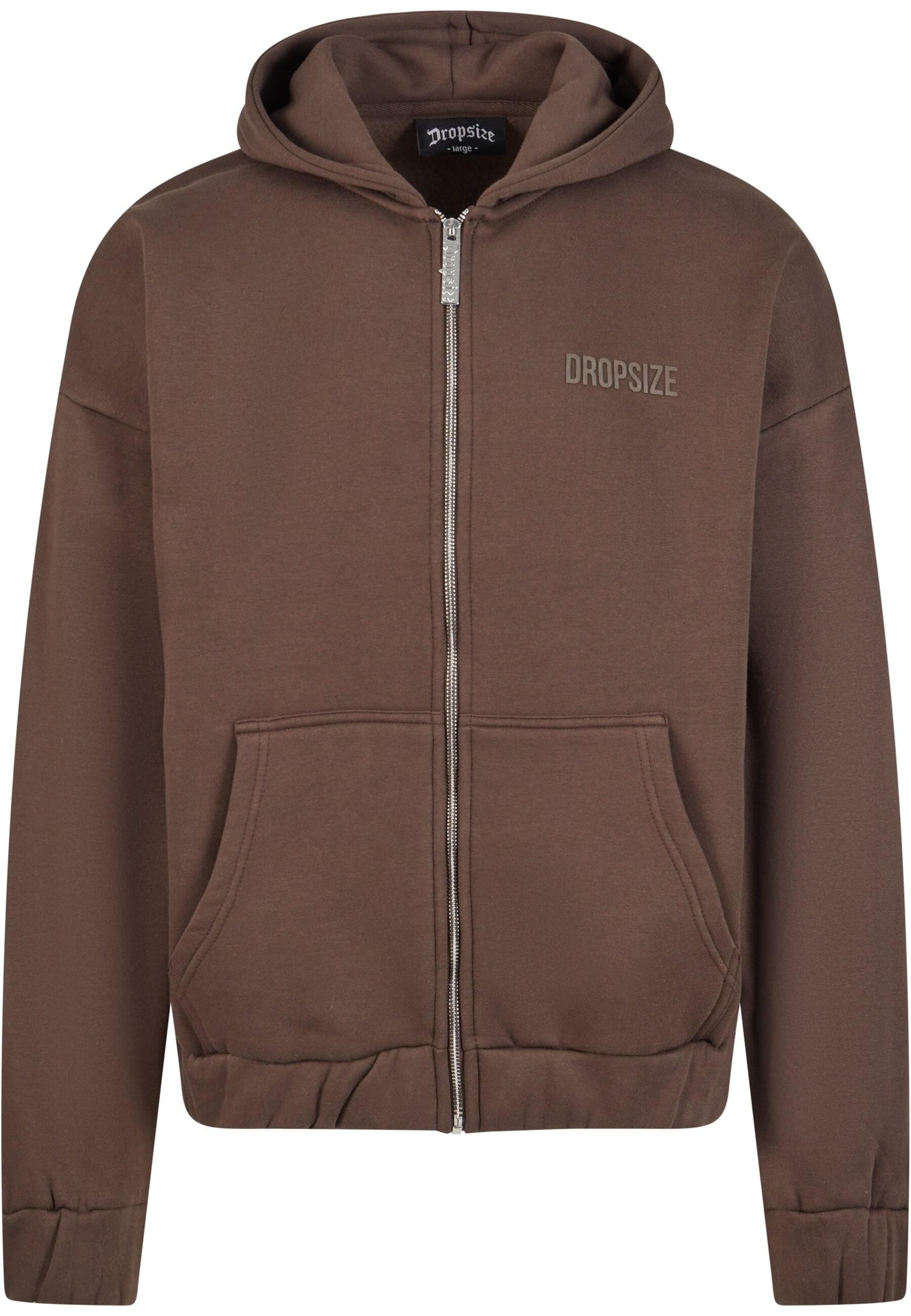 Dropsize Sweatjacke "Dropsize Herren Heavy Oversize HD Print Zip Hoodie"